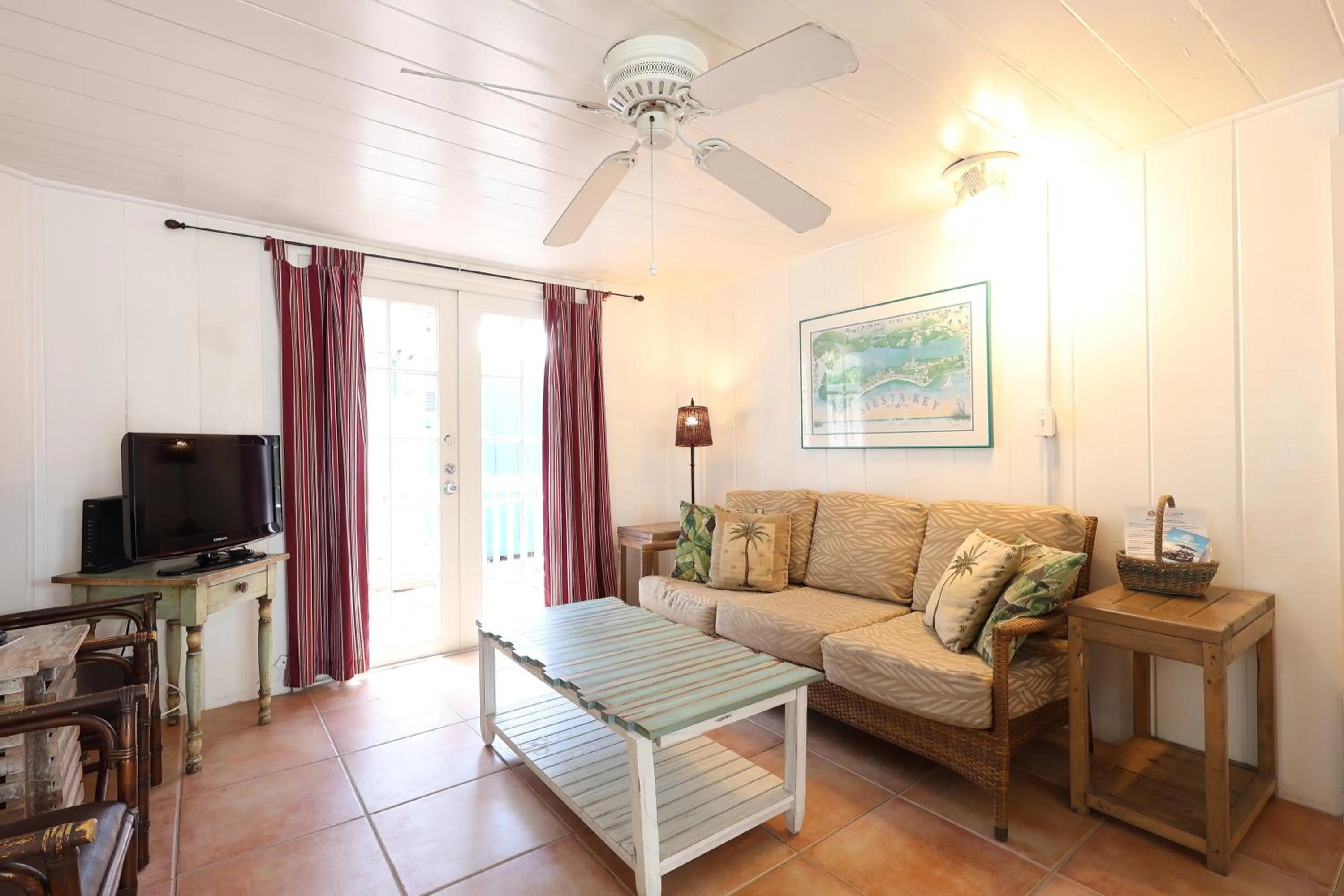 Living room in Siesta Key Island Rentals