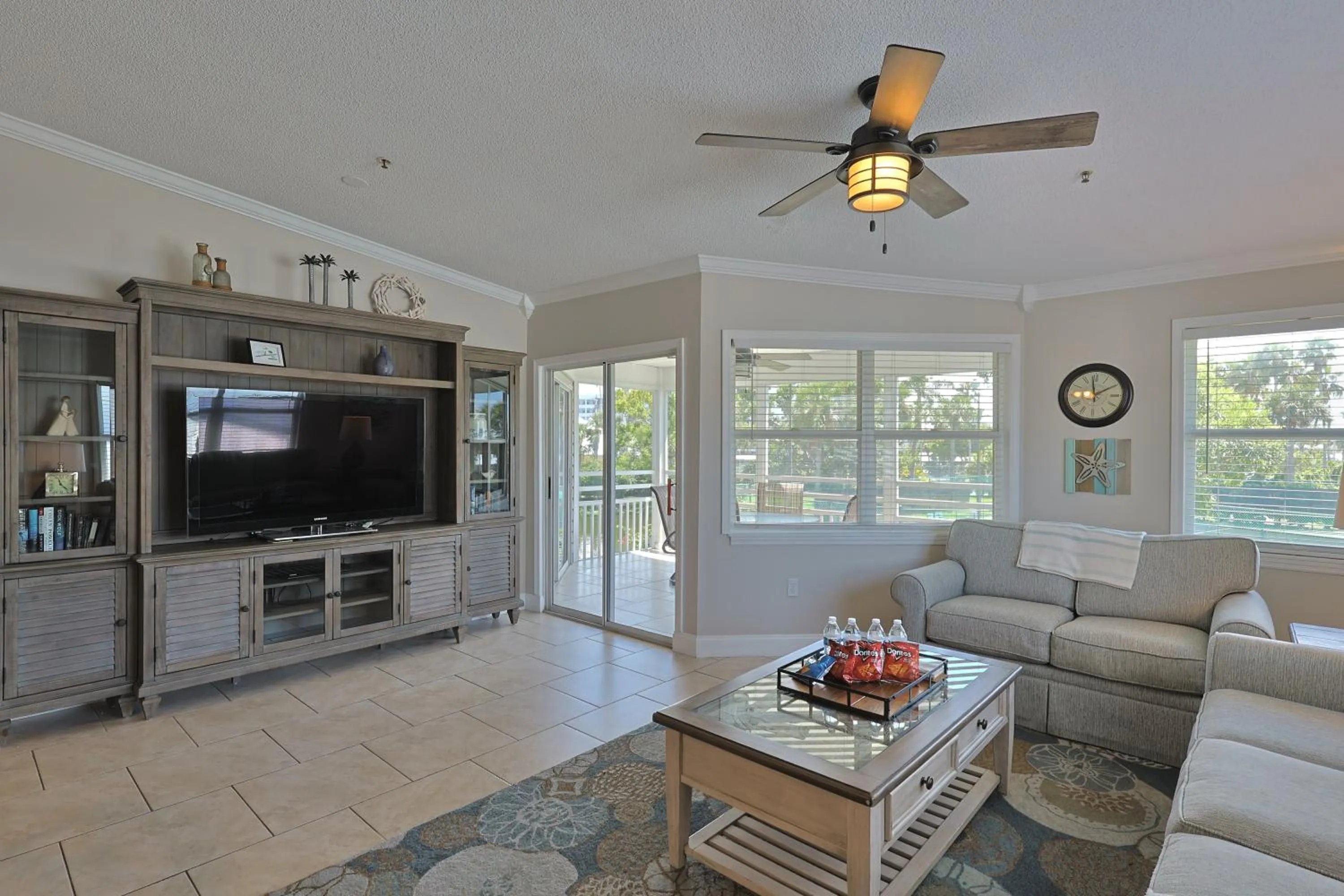 Living room in Siesta Key Island Rentals
