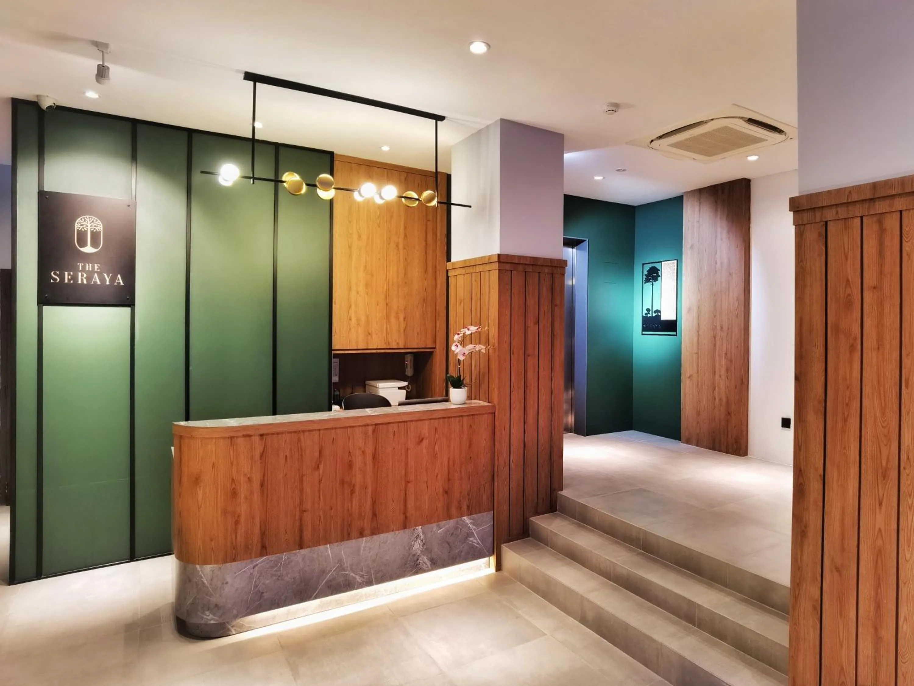Lobby or reception in The Seraya Hotel