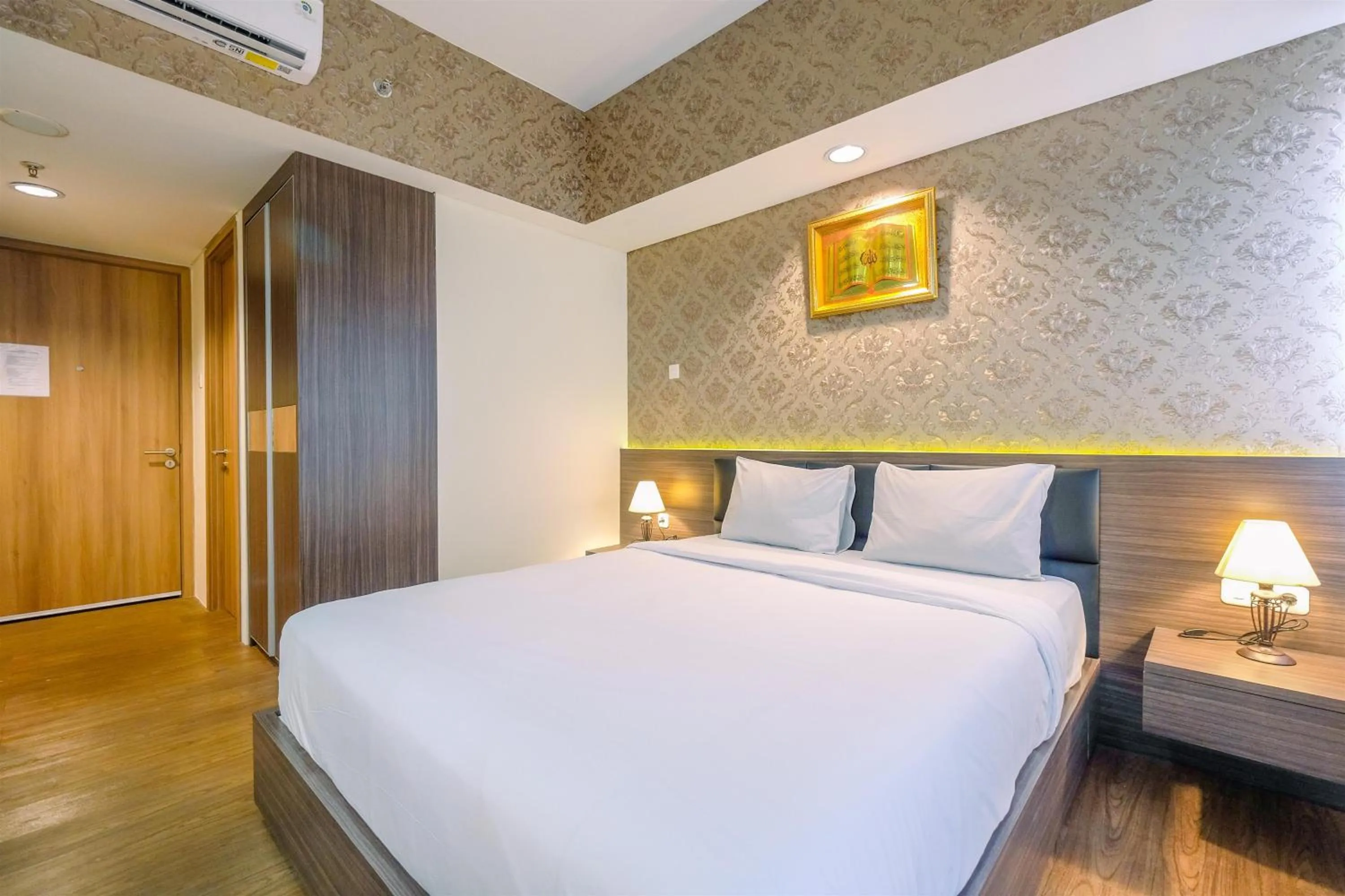 Bed in Stunning Studio Apartment at Bogor Icon By Travelio