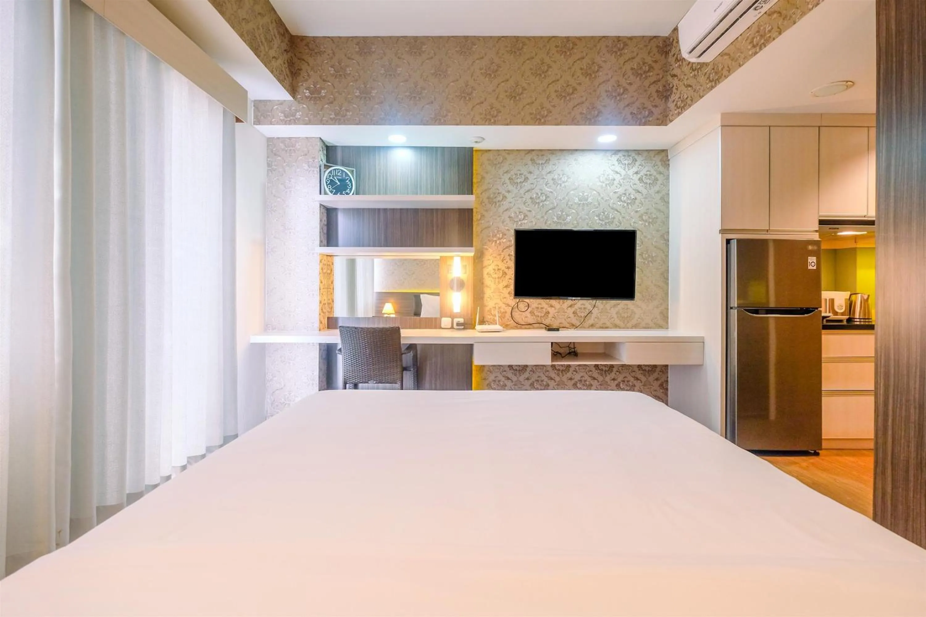 Bed in Stunning Studio Apartment at Bogor Icon By Travelio