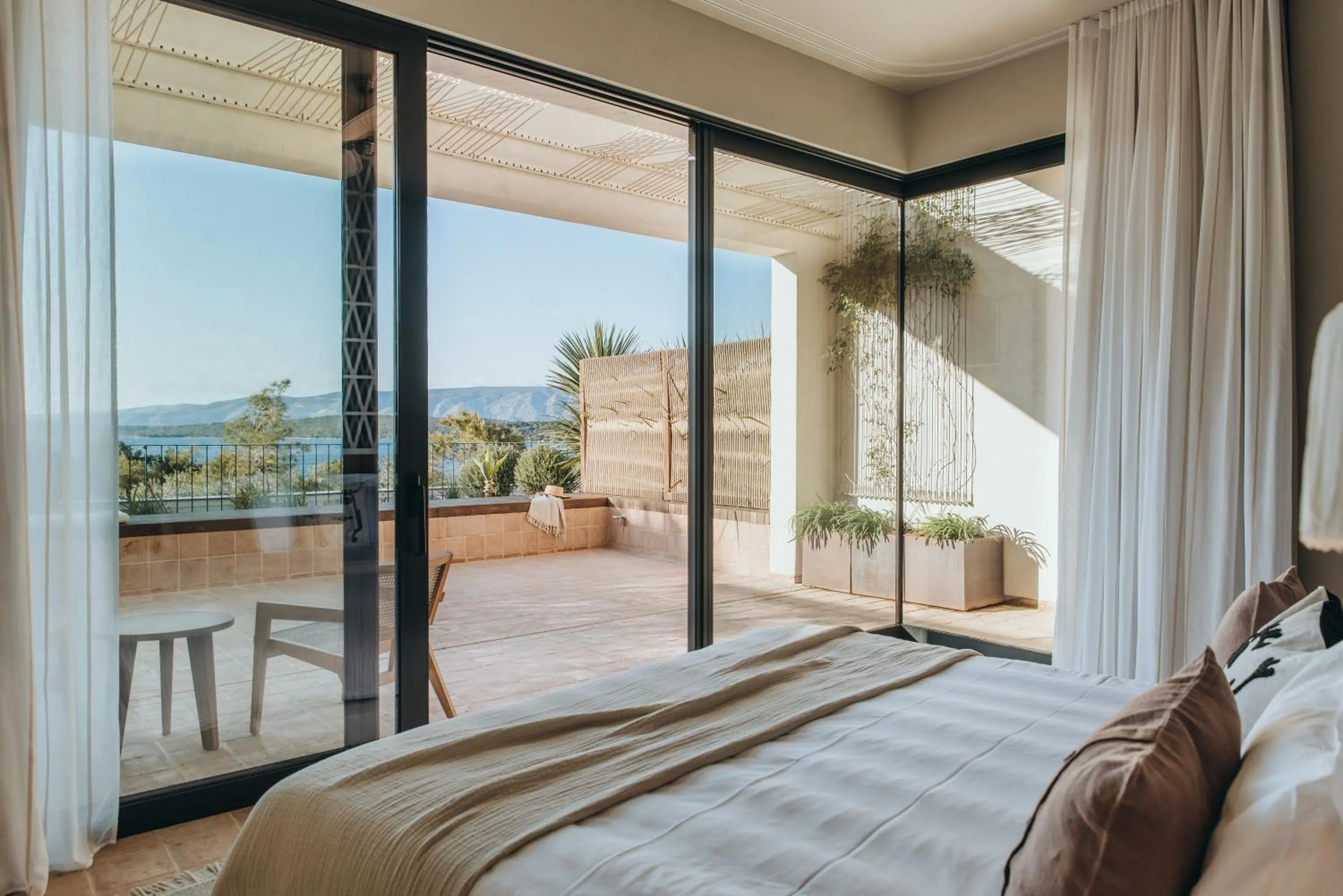 Balcony/Terrace, Bed in Maslina Resort