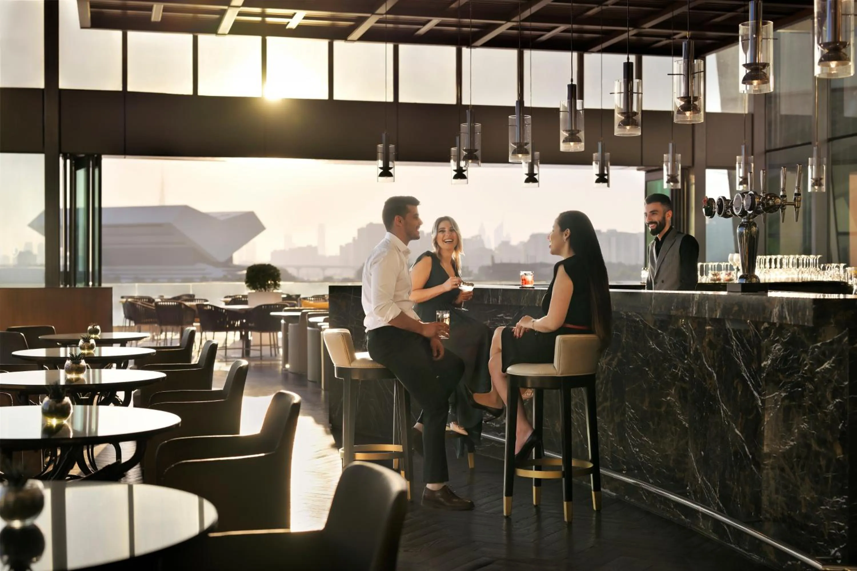 Lounge or bar in InterContinental Dubai Festival City by IHG