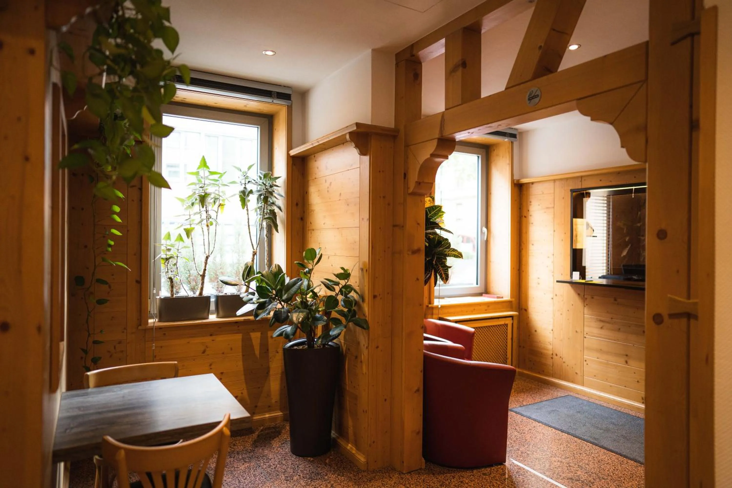 Lobby or reception in Pension am Heusteig