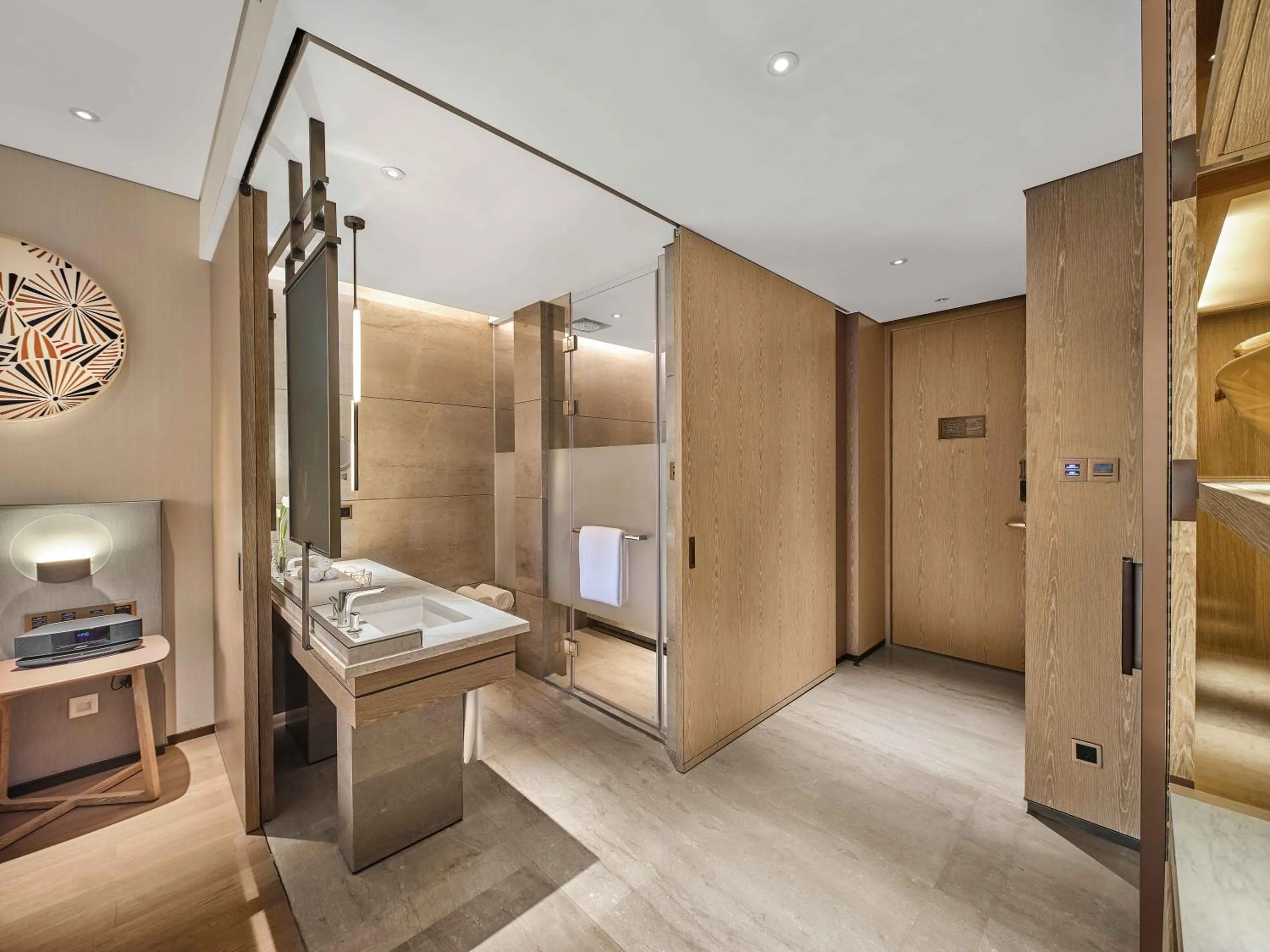 Bathroom, Bed in Vignette Collection Hangzhou Huaxia Center Hotel by IHG