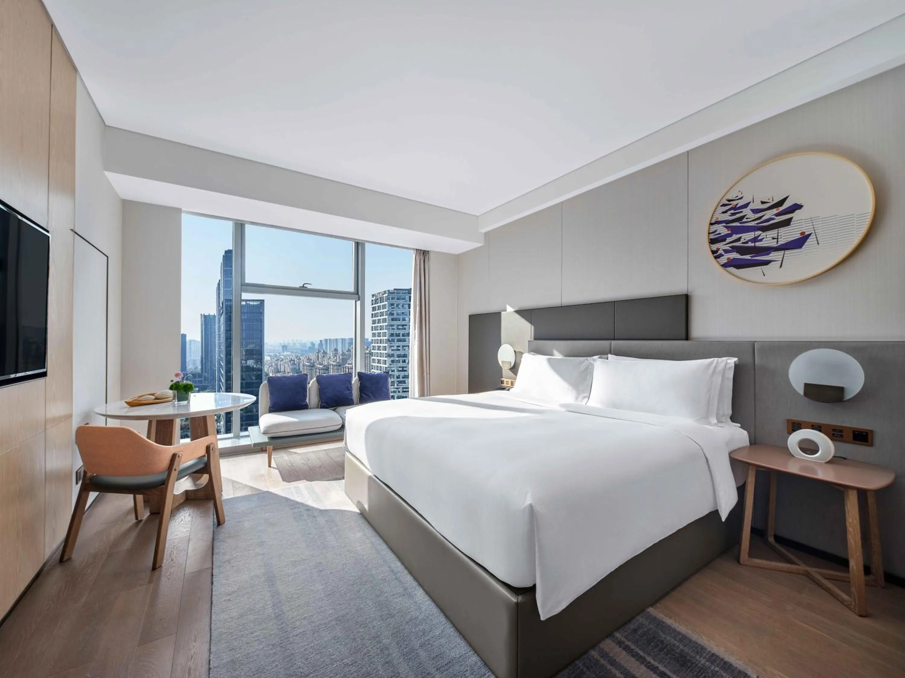 Bed in Vignette Collection Hangzhou Huaxia Center Hotel by IHG