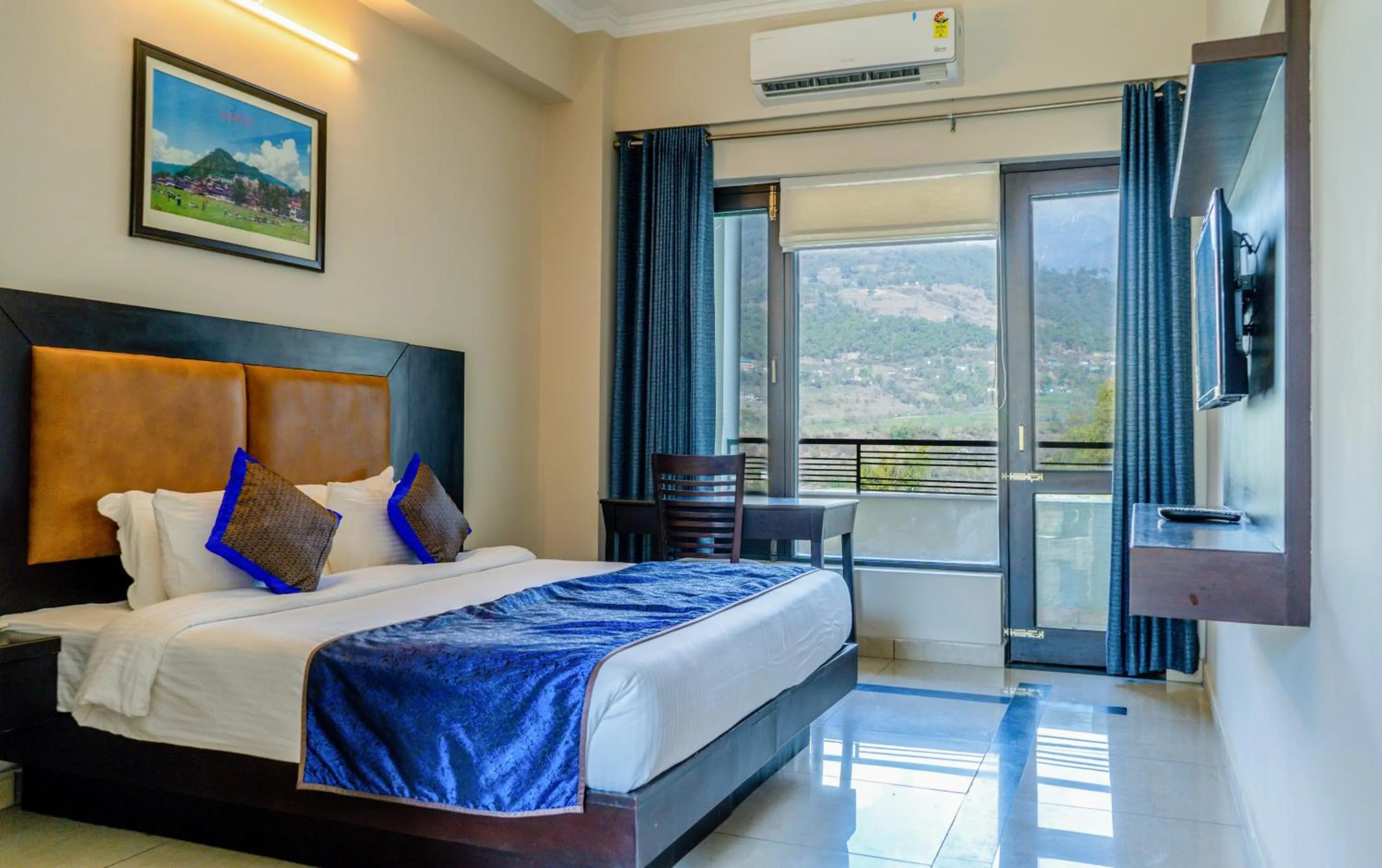 View (from property/room), Bed in juSTa Palampur Resort & Convention Centre