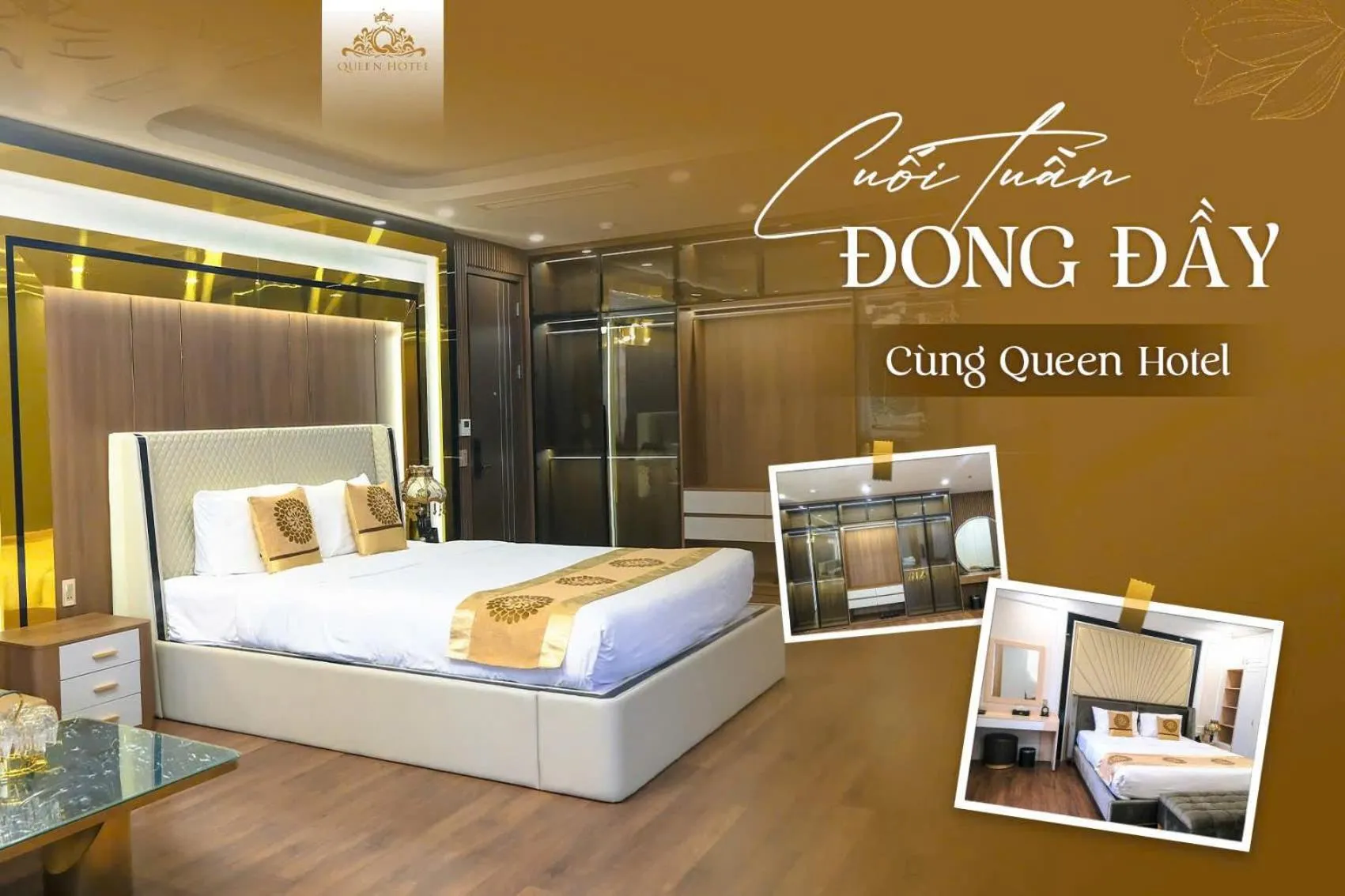 Bed in Queen Hotel Hoàng Gia