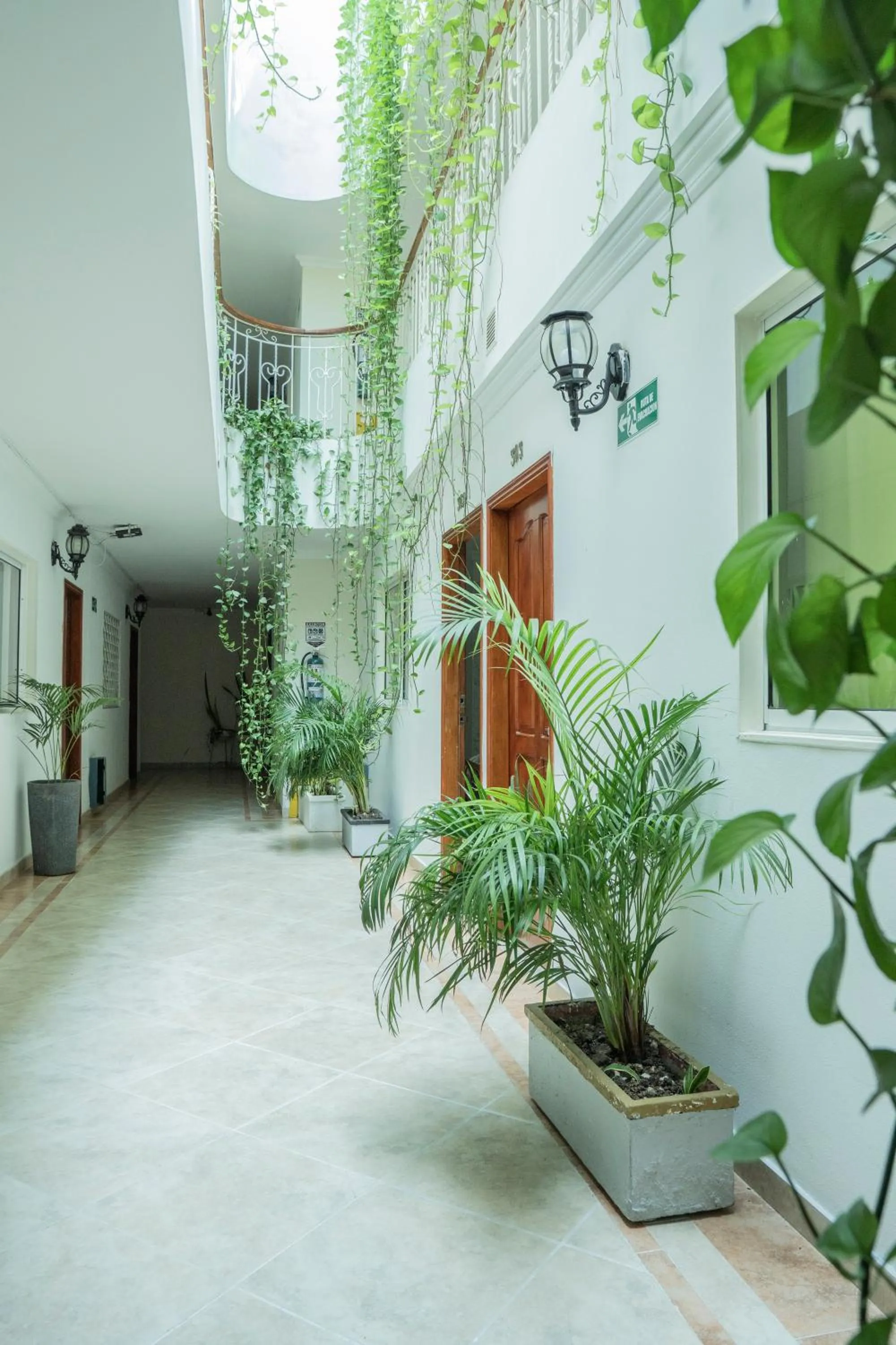 Inner courtyard view in Hotel Marie Real Cartagena
