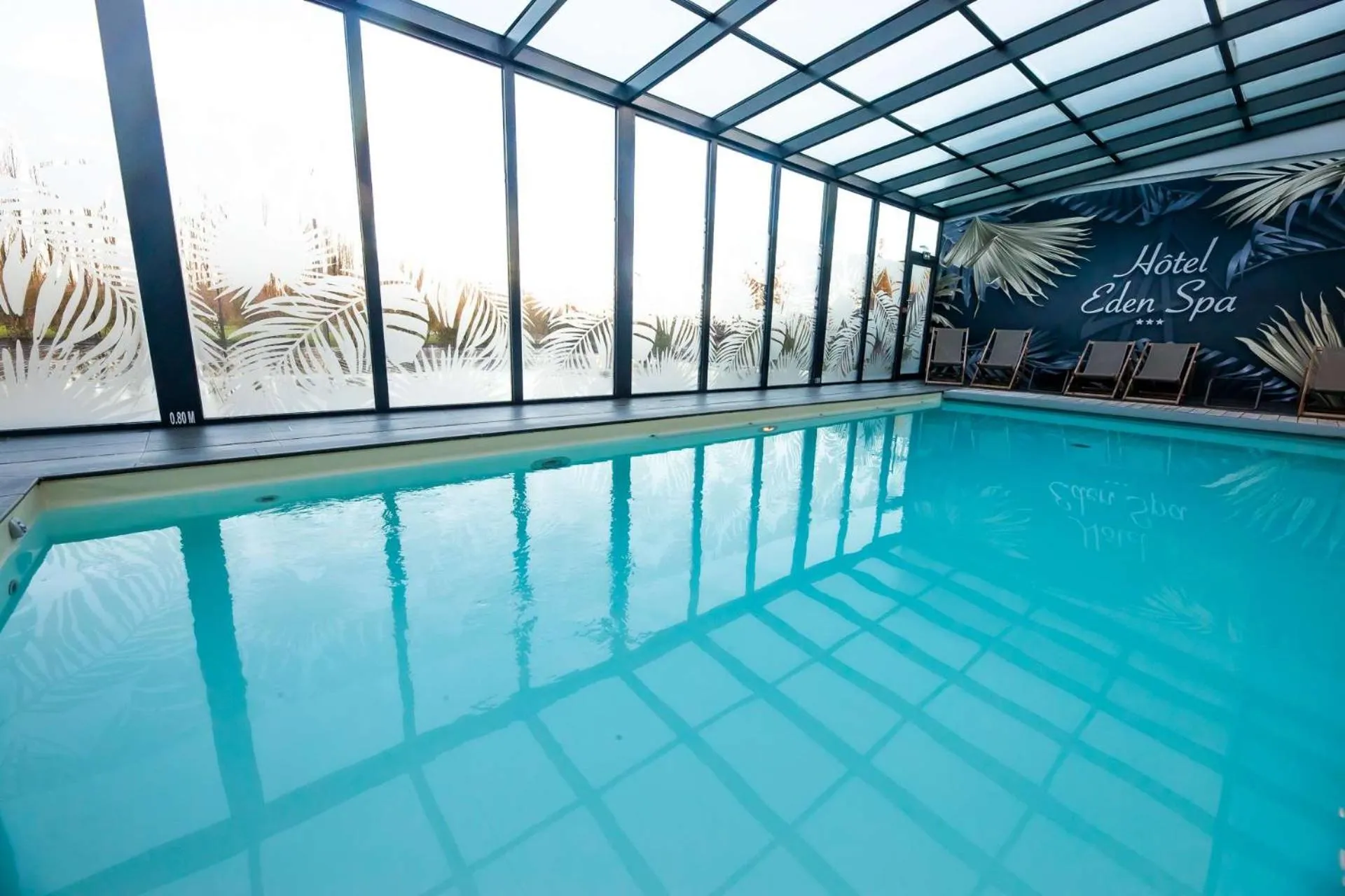 Pool view in Brit Hotel Eden SPA Honfleur