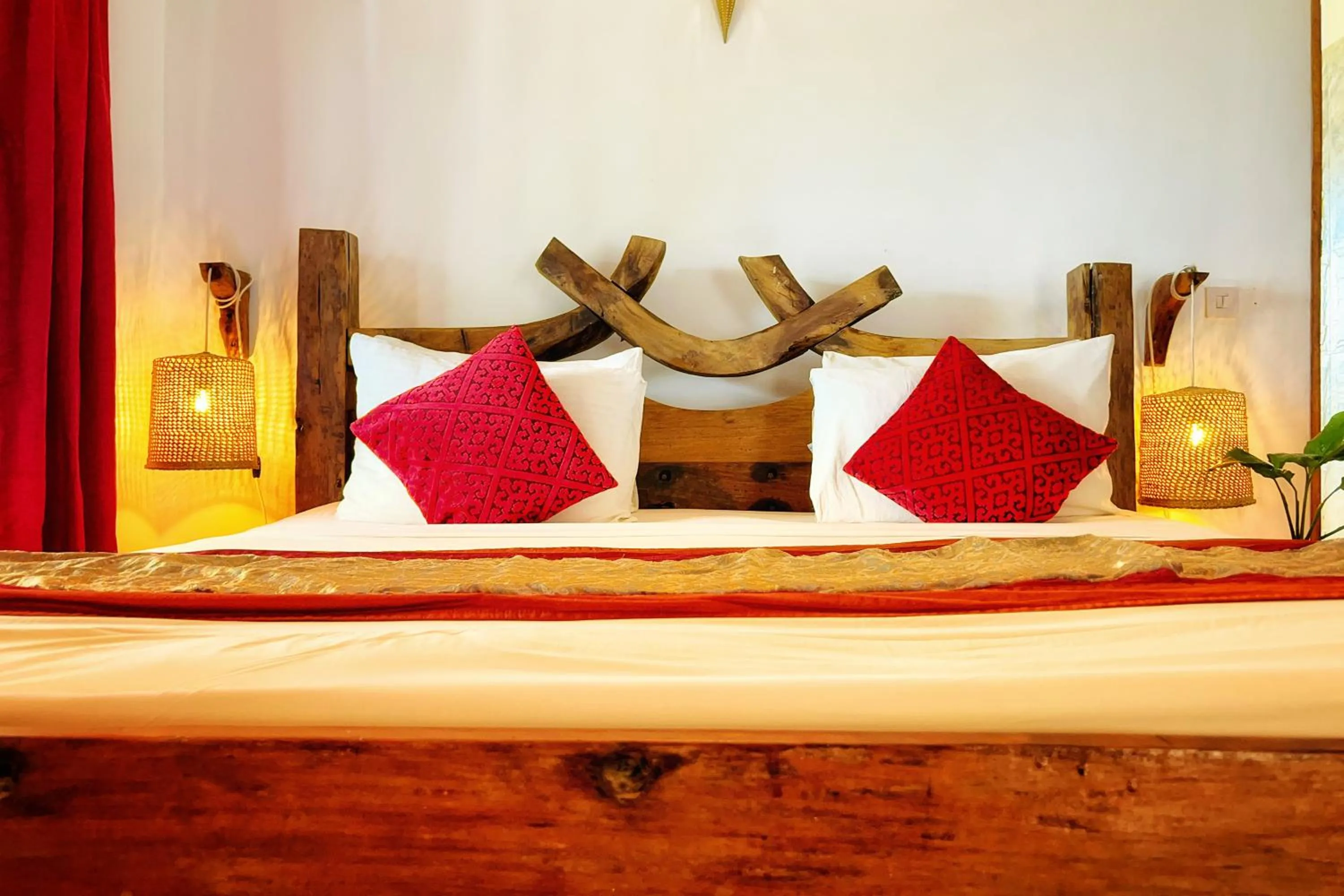 Bed in Kibanda Natural Kendwa Villa