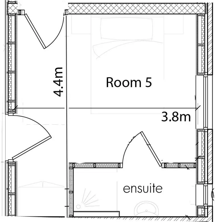 Floor plan in Bridge House Barn