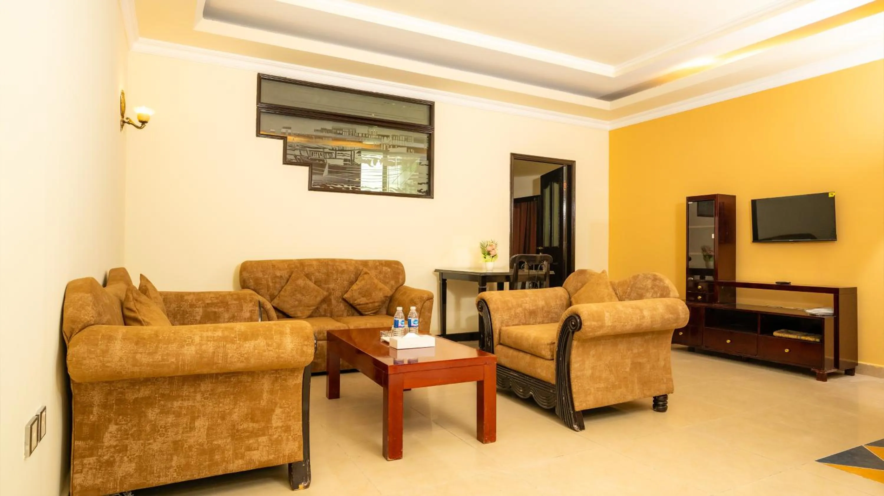 Seating area in Oriental Hotel Apartments