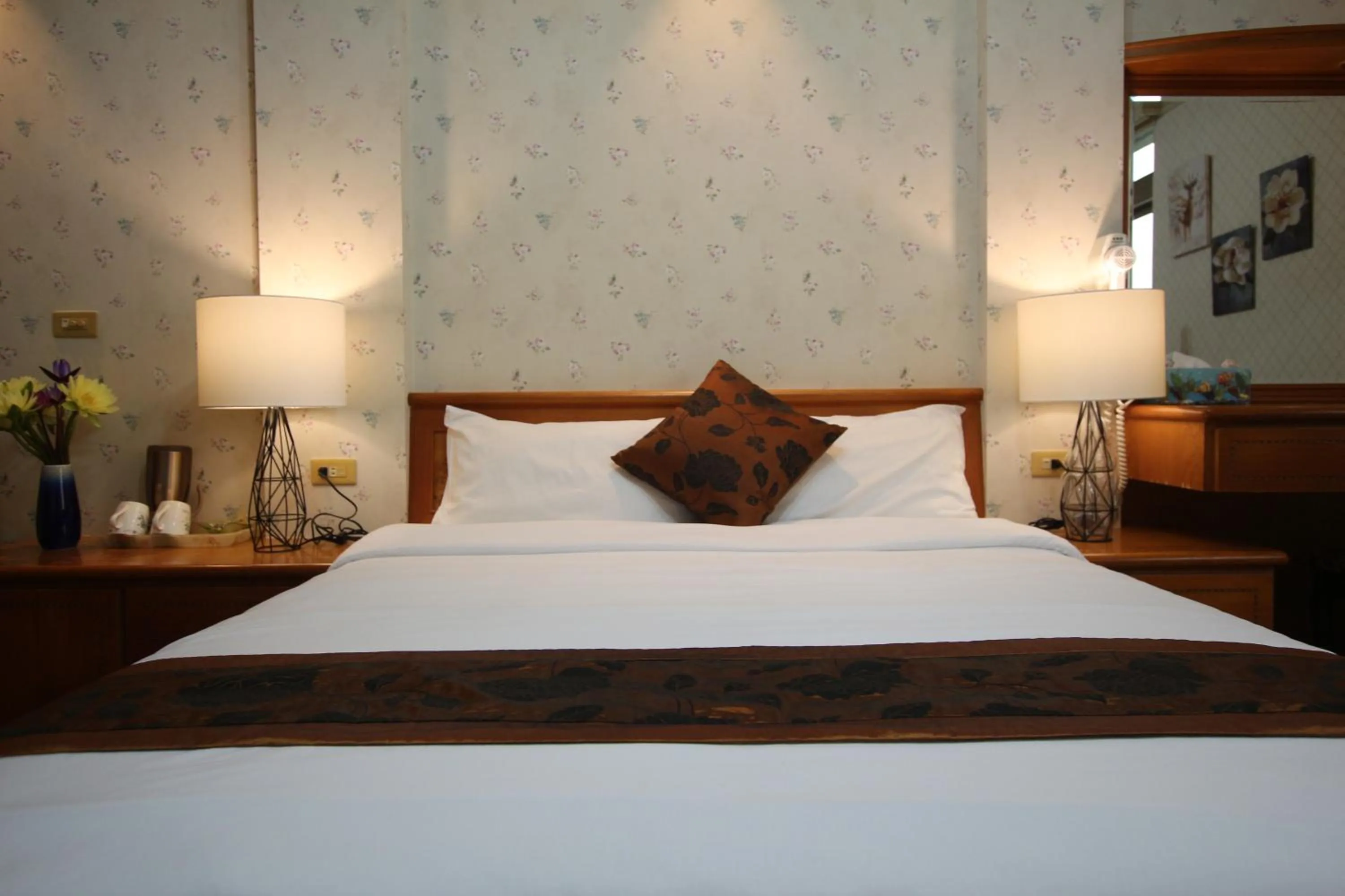 Decorative detail, Bed in Yilan Pine Villa Homestay