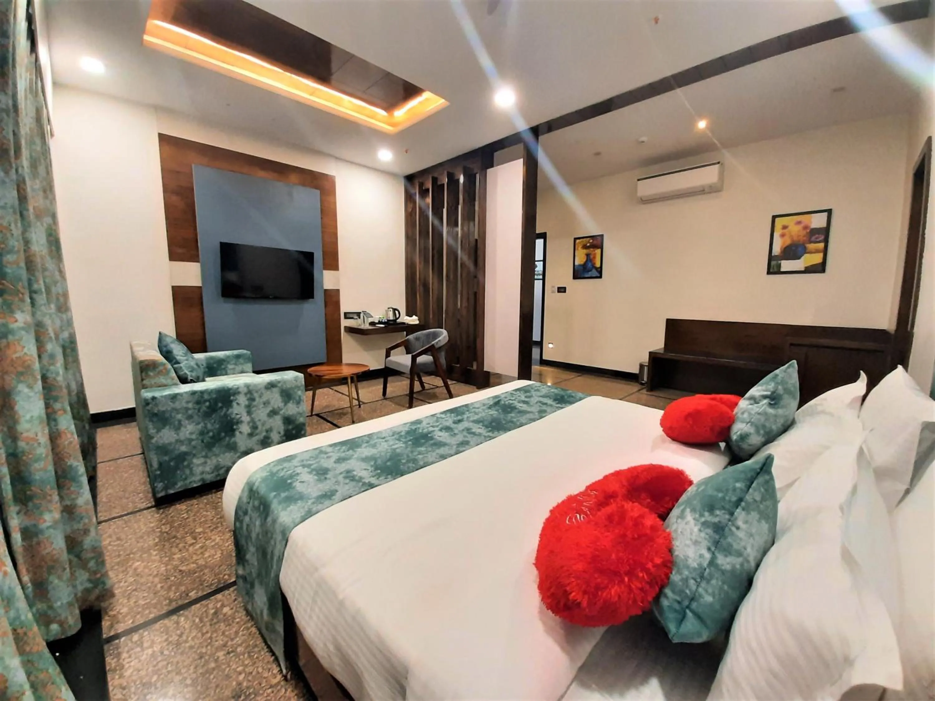 Bed in Suvin Residency with Rooftop Swimming Pool
