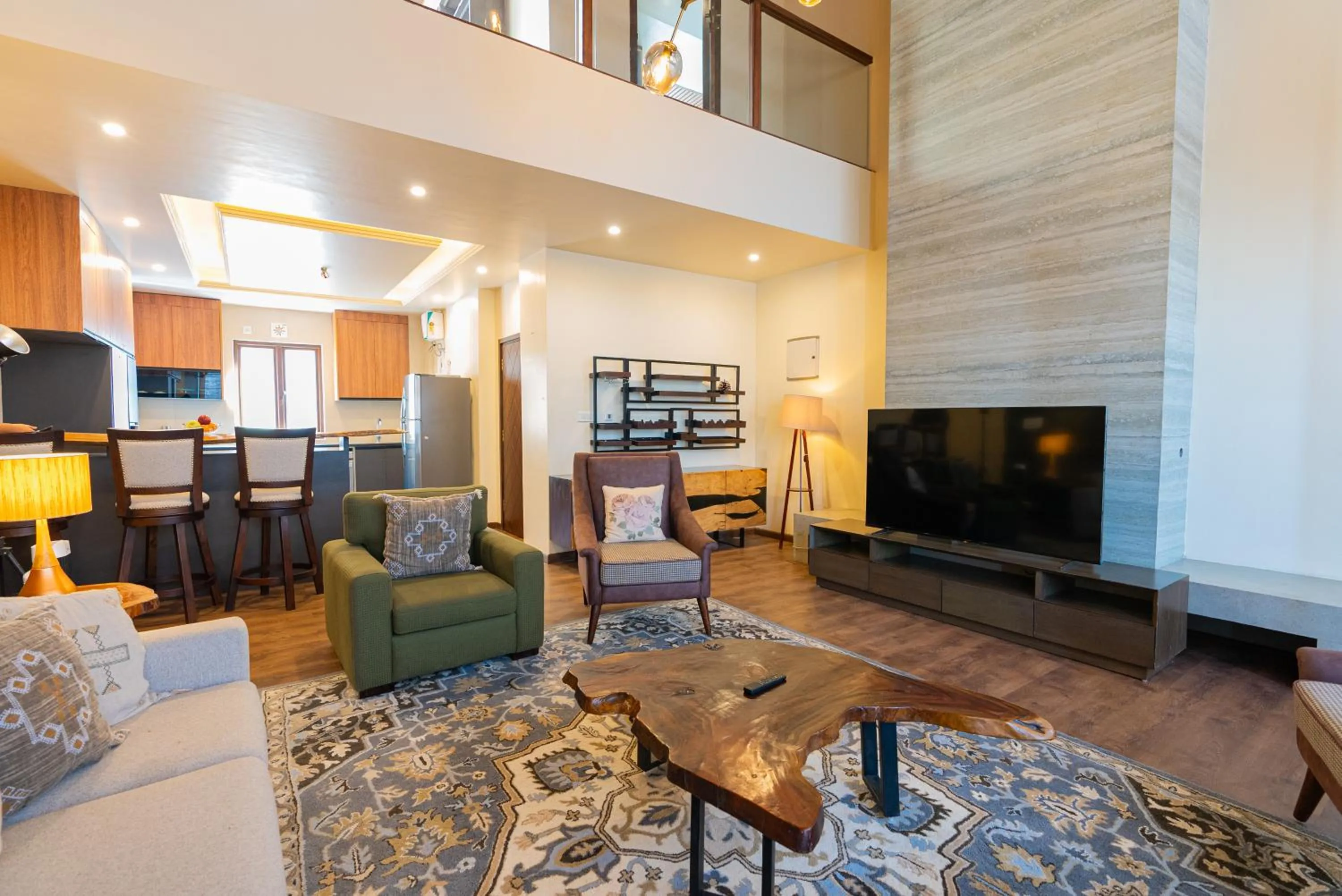 Living room in The Manor Luxury Apartments, Shimla