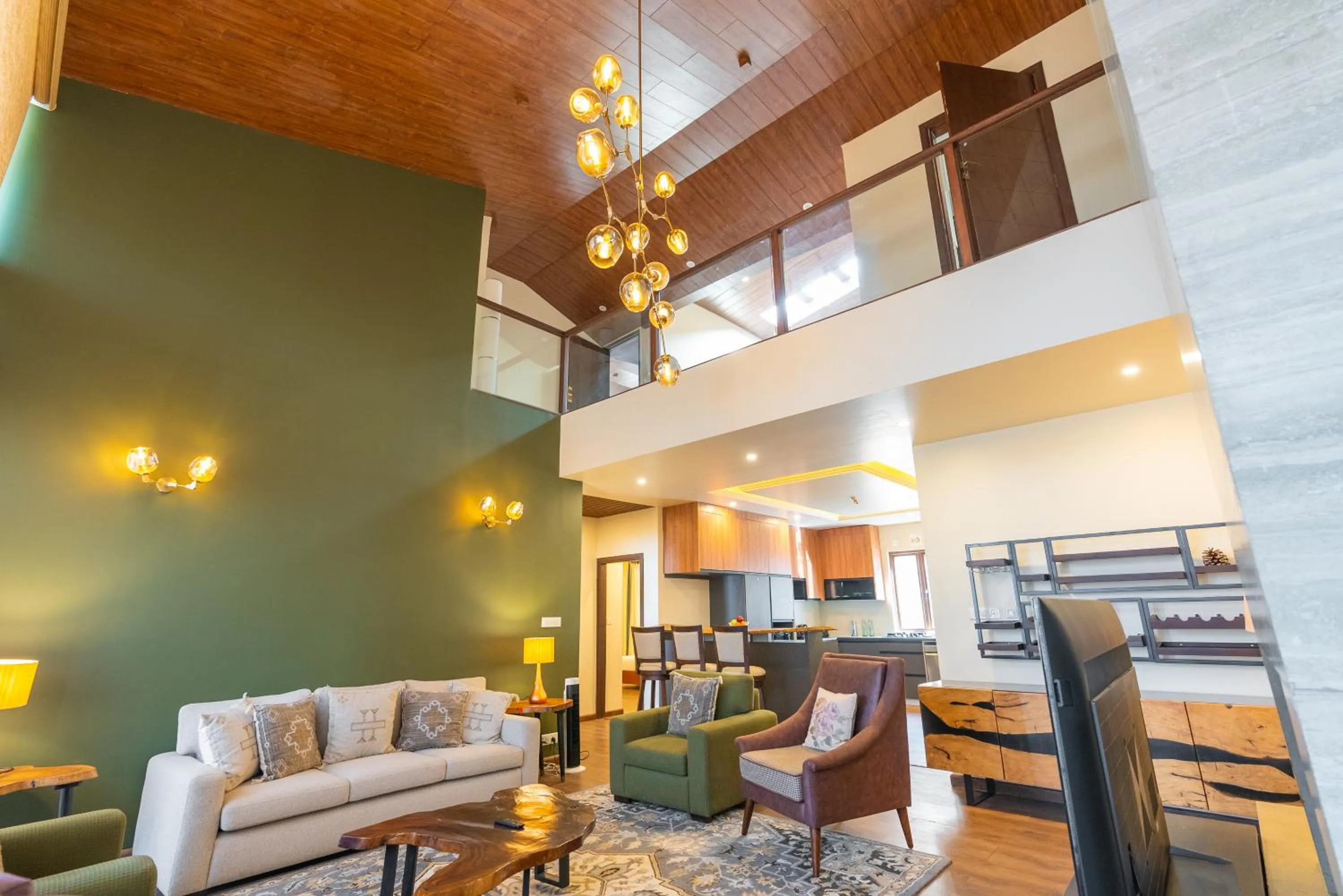 Living room in The Manor Luxury Apartments, Shimla