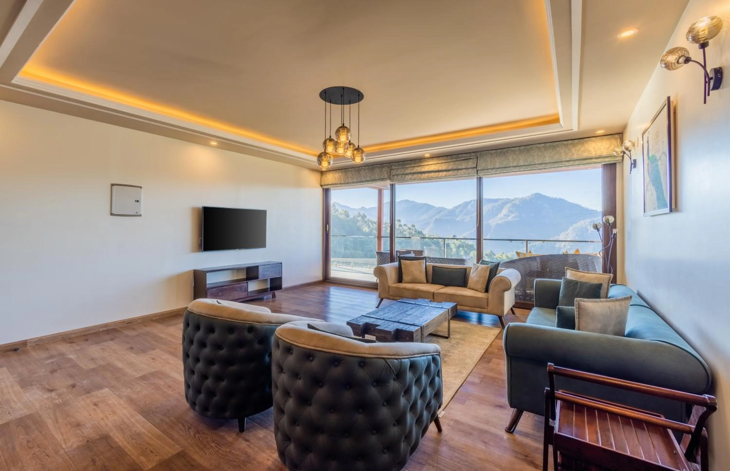Living room in The Manor Luxury Apartments, Shimla