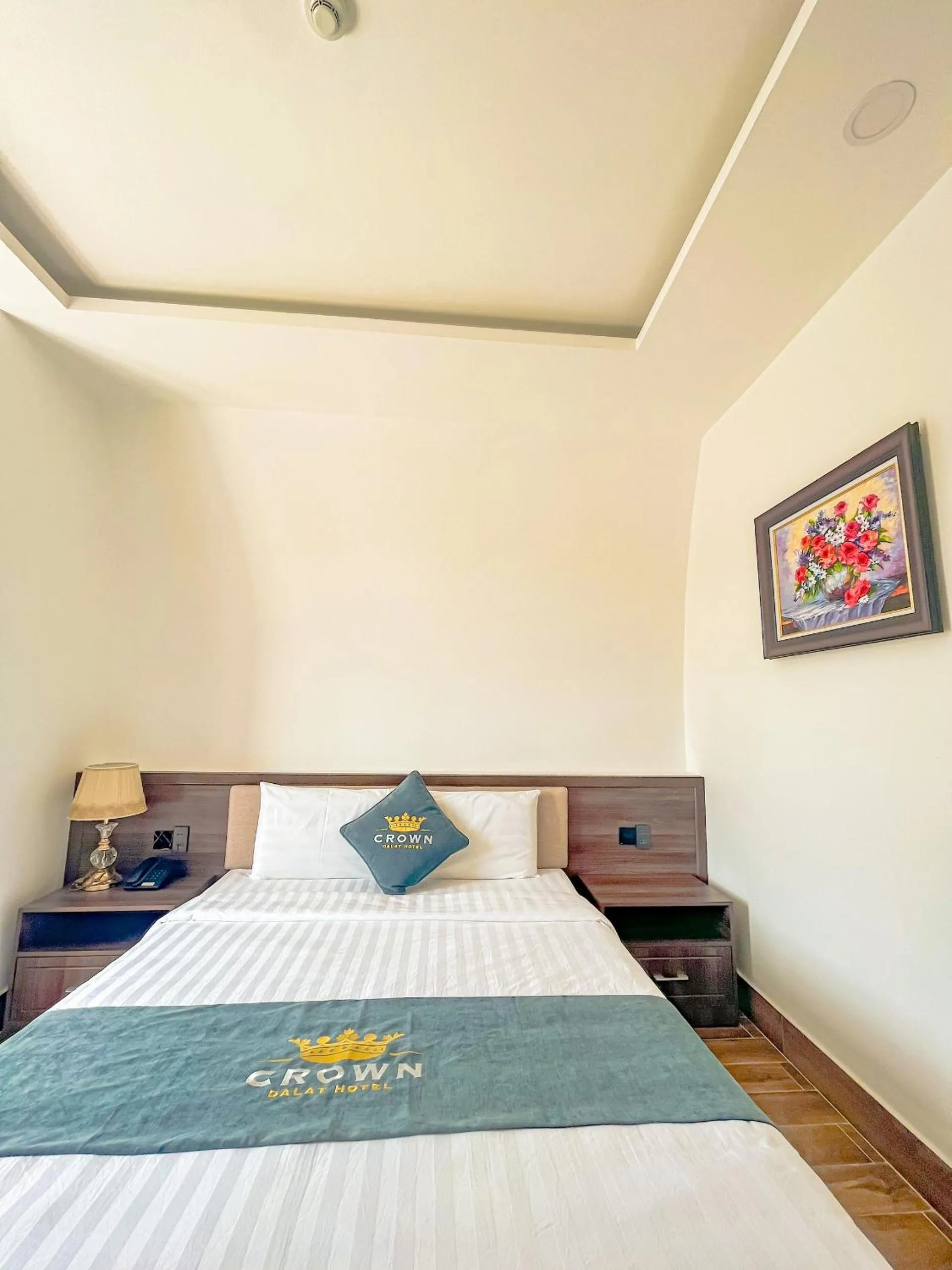 Bed in Crown Dalat Hotel