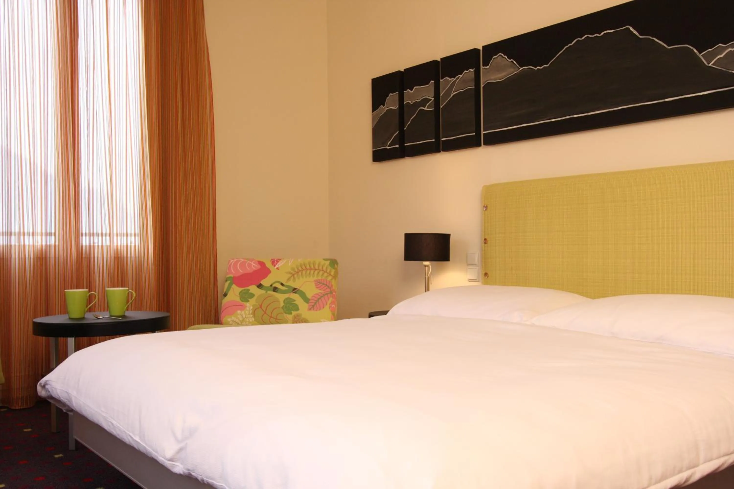 Bed in Seehotel Gotthard