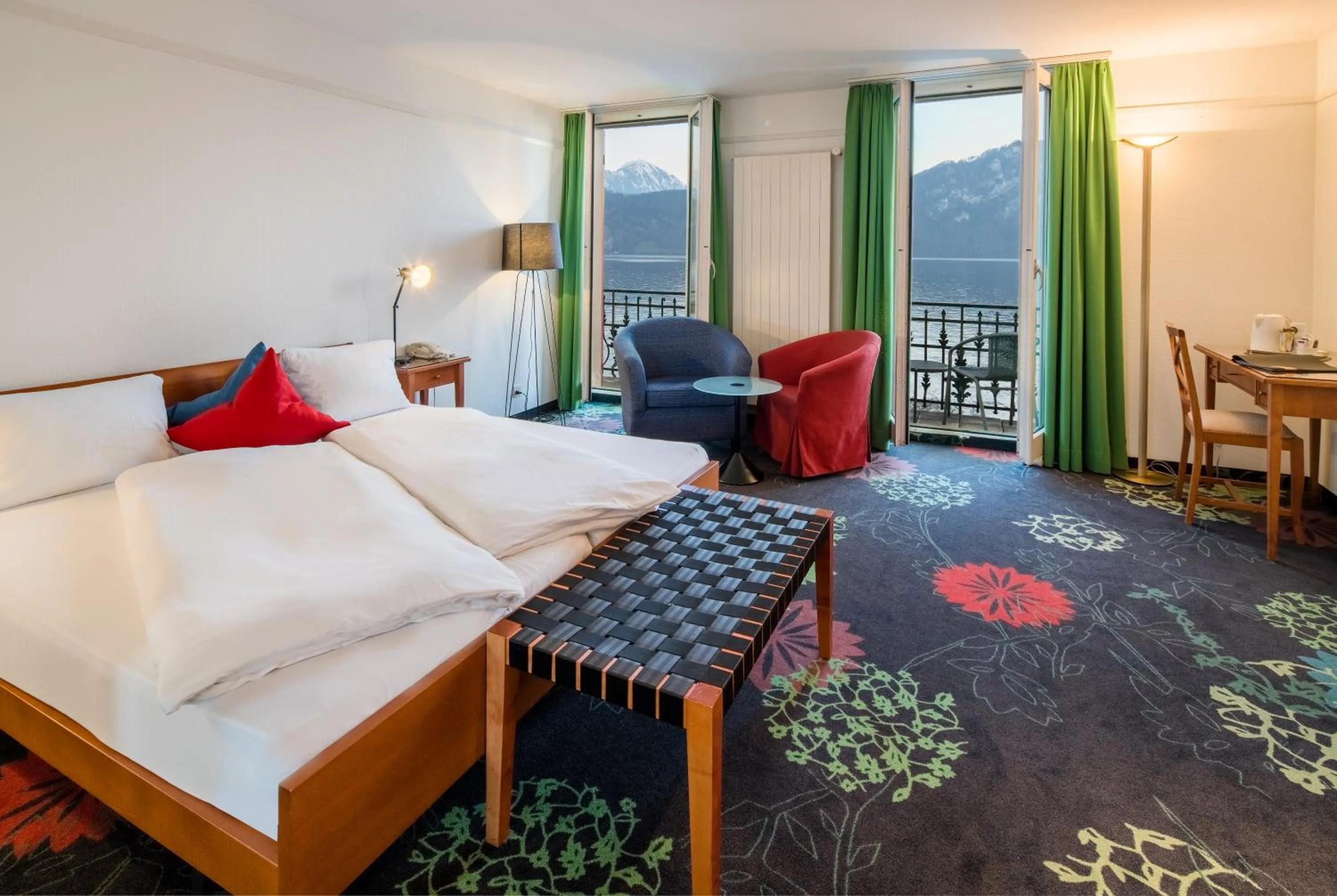 Photo of the whole room, Bed in Seehotel Gotthard