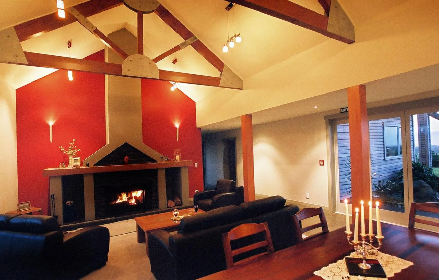 Living room in Taranaki Country Lodge