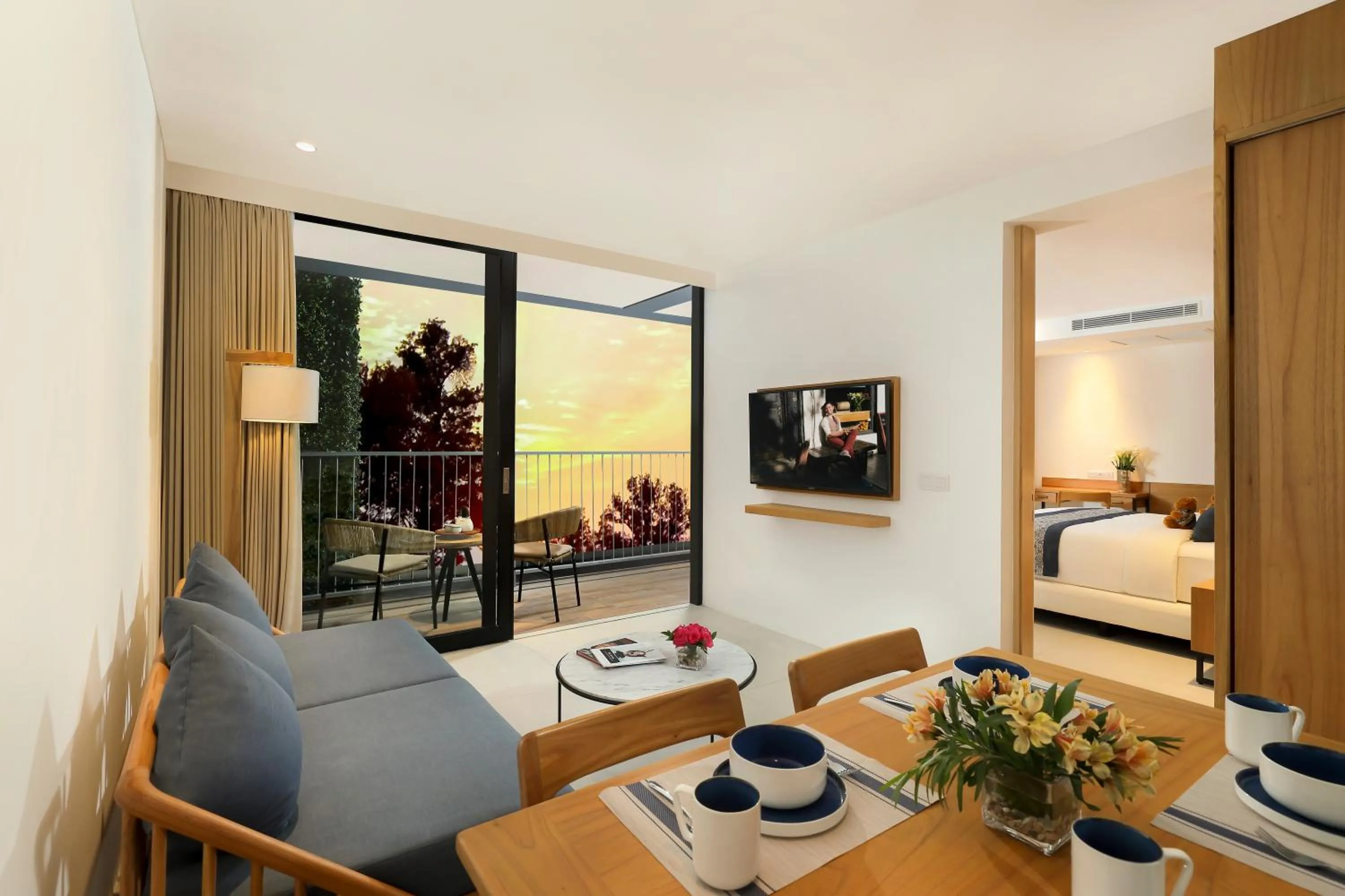 Living room, Bed in Citadines Berawa Beach Bali