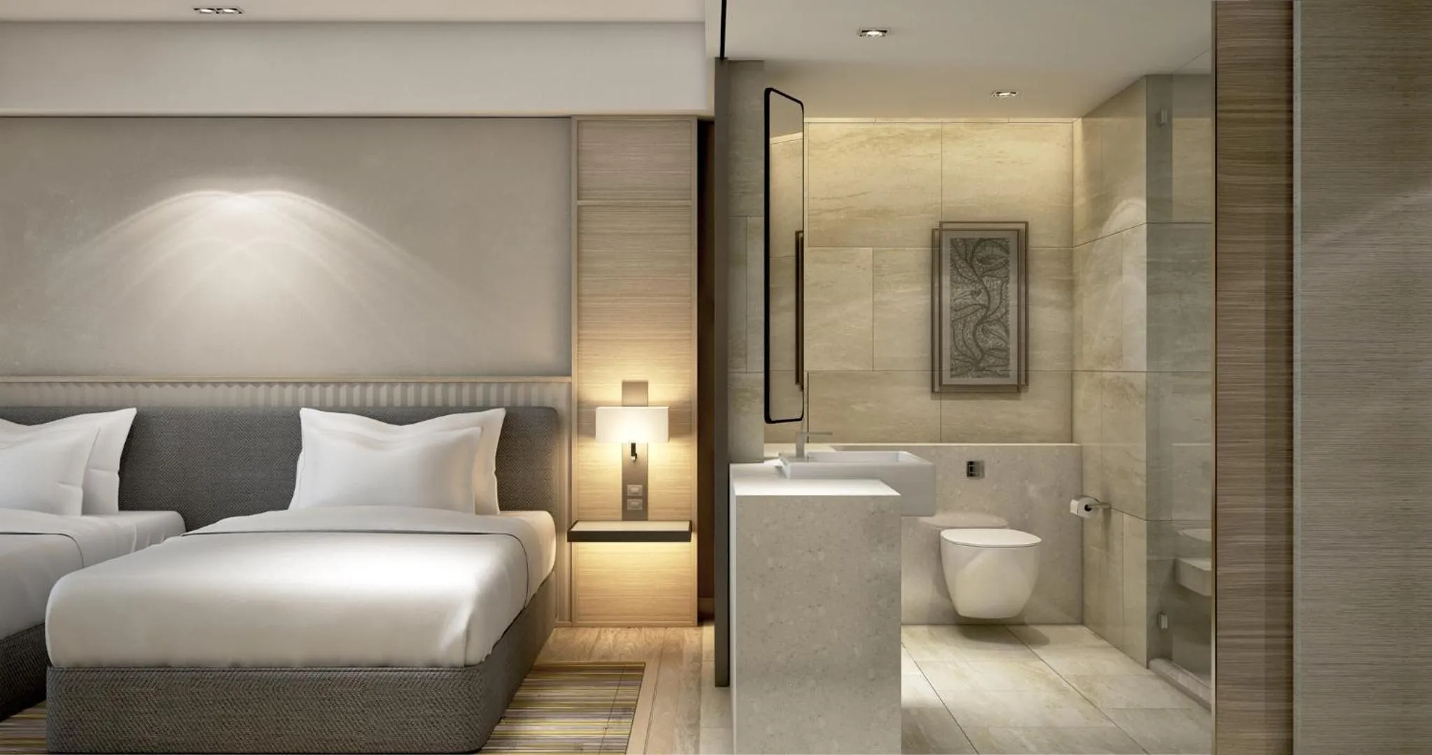 Toilet in Courtyard by Marriott Ahmedabad Sindhu Bhavan Road