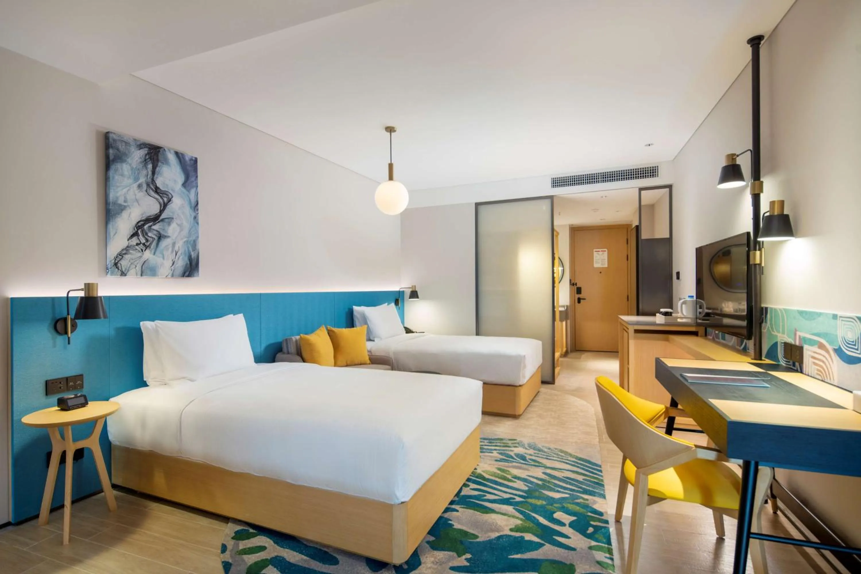 Bedroom, Bed in Hilton Garden Inn Zhuhai Hengqin Sumlodol Park
