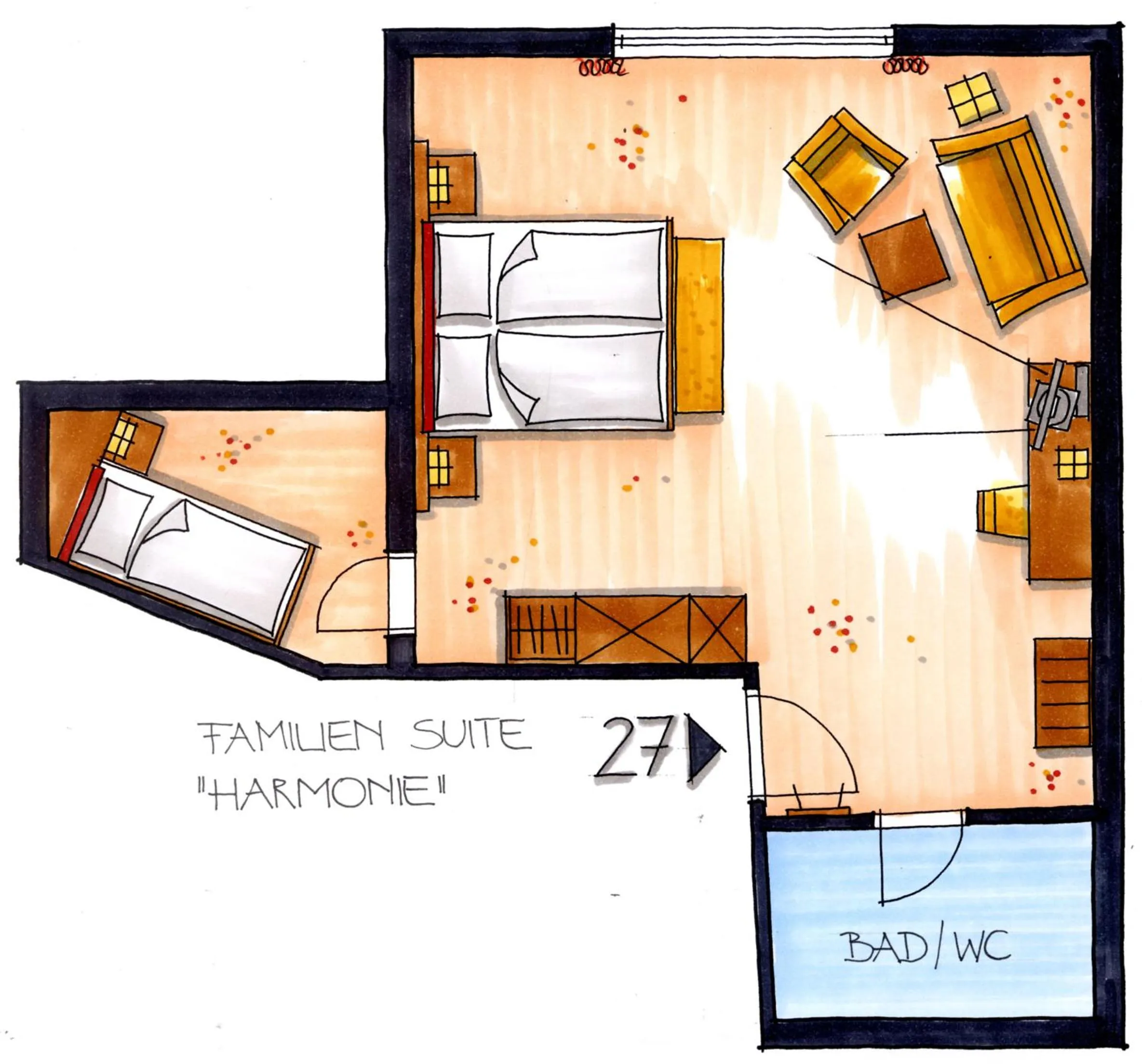 Bird's eye view in Hotel Hochheide