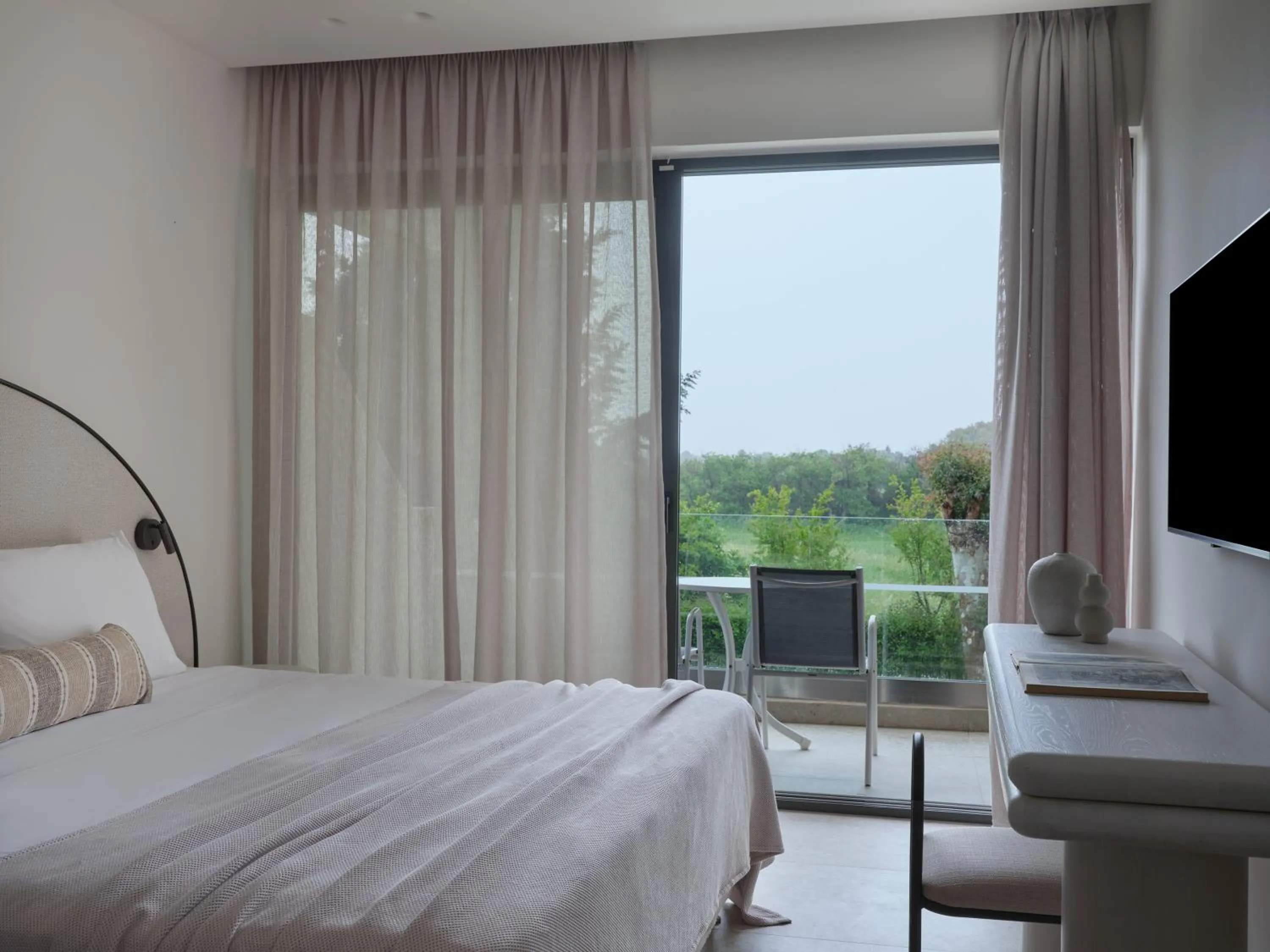 Bed in Atlantica Thalassa Hotel