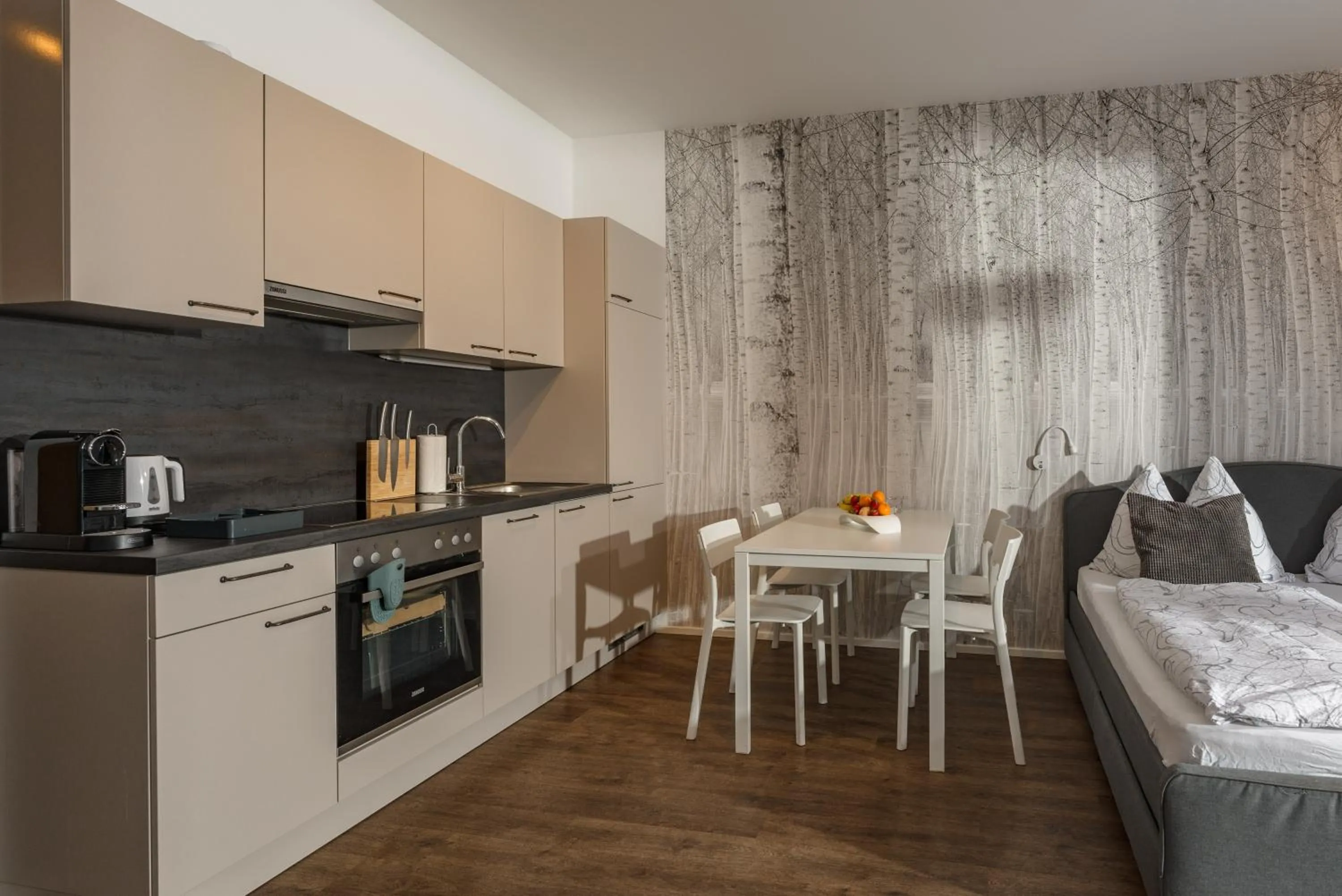 Photo of the whole room in APSTAY Eggenberg I Self Check-in I Parking option