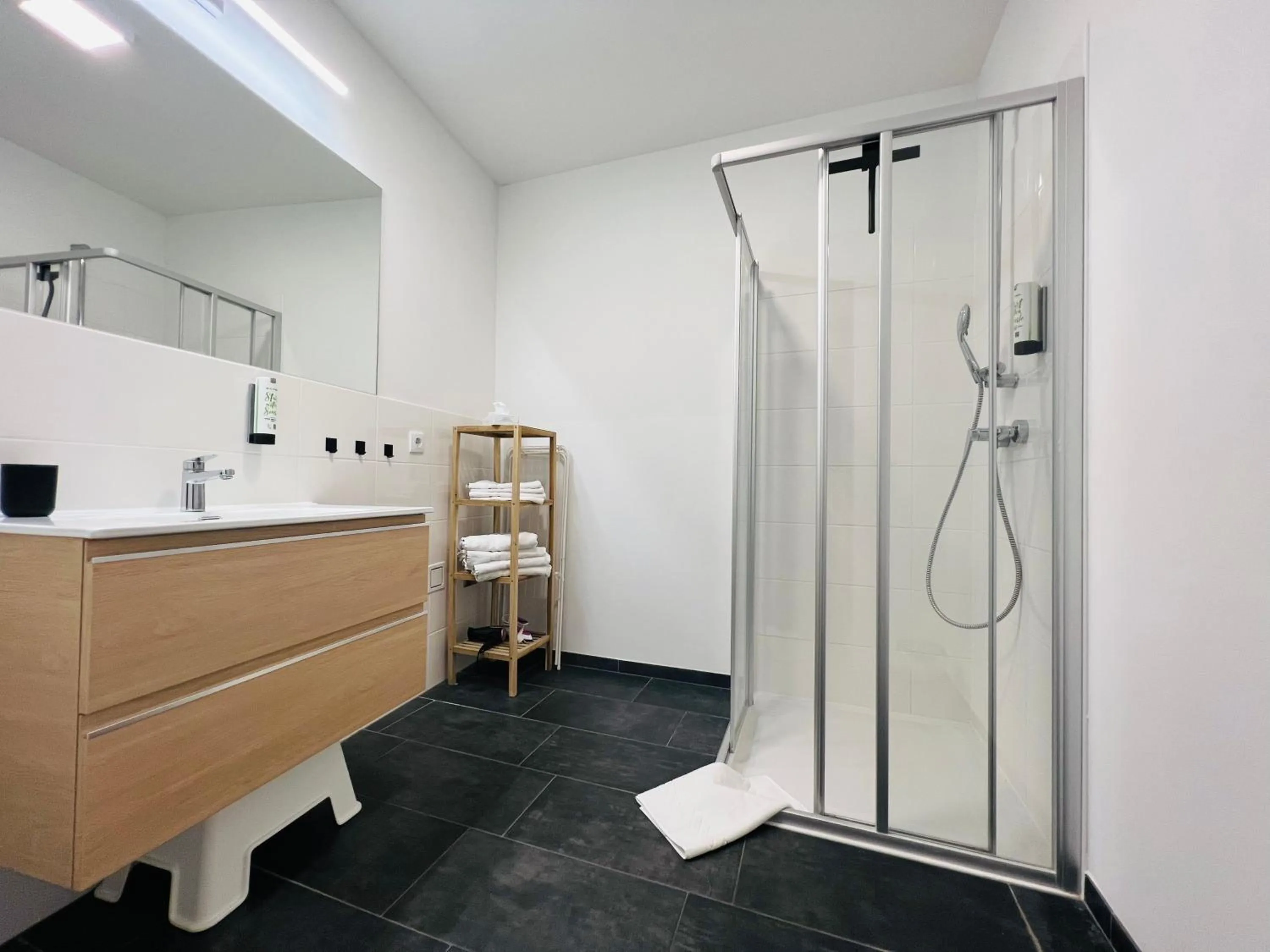 Shower in APSTAY Eggenberg I Self Check-in I Parking option