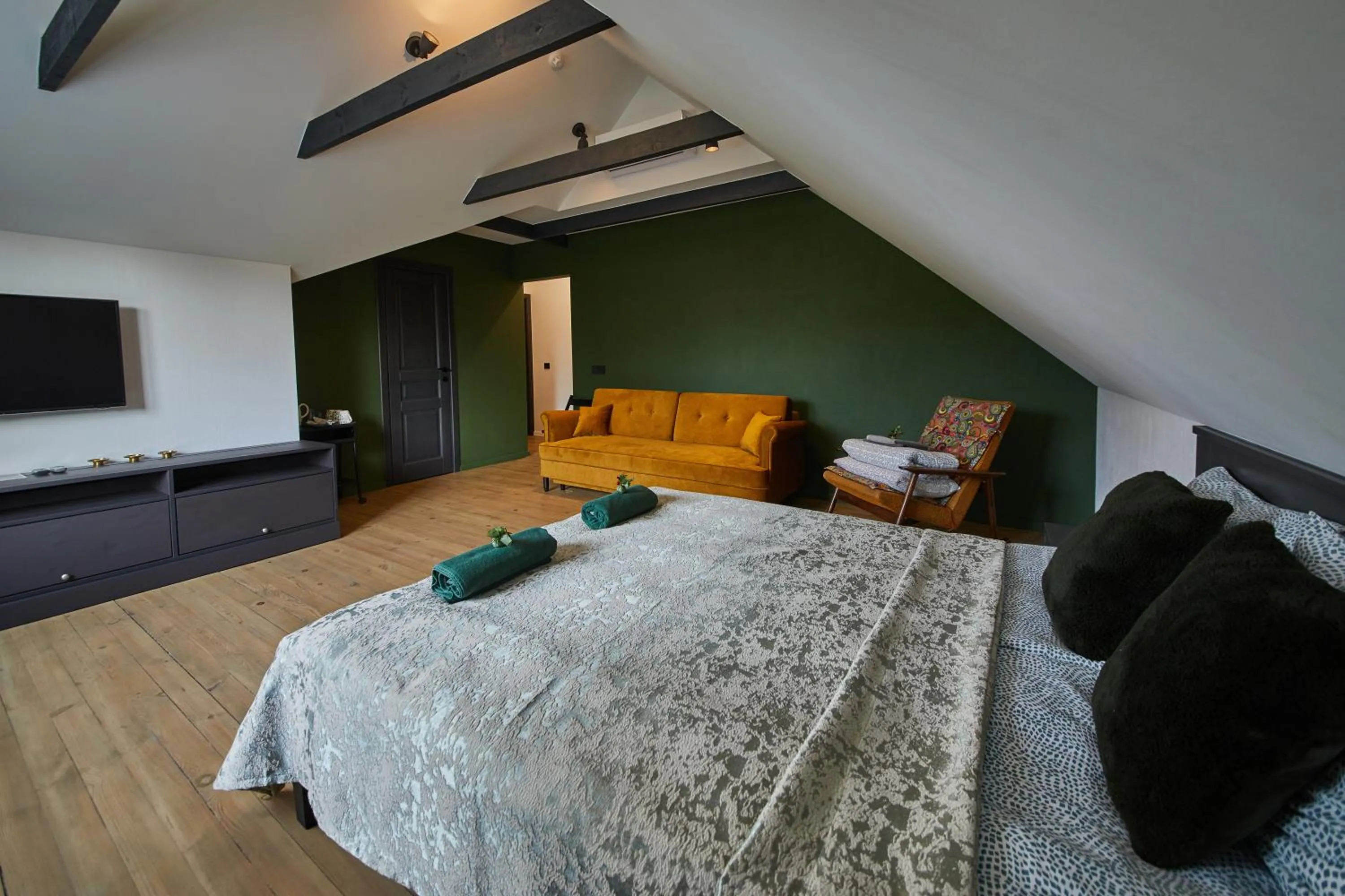 Bedroom, Bed in "Parko vila" Anykščiai