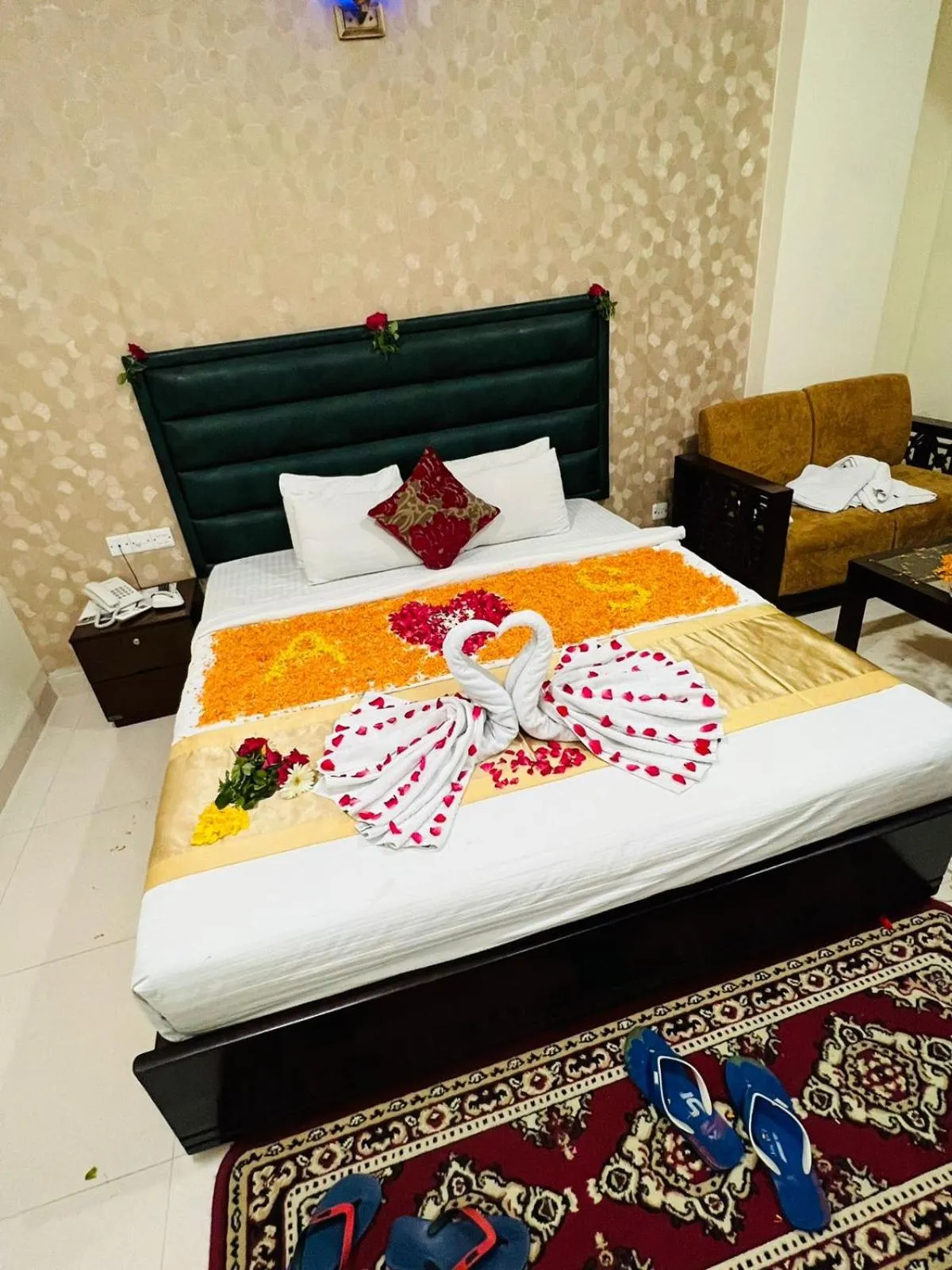 Bed in Grand Mostafa Hotel Ababil