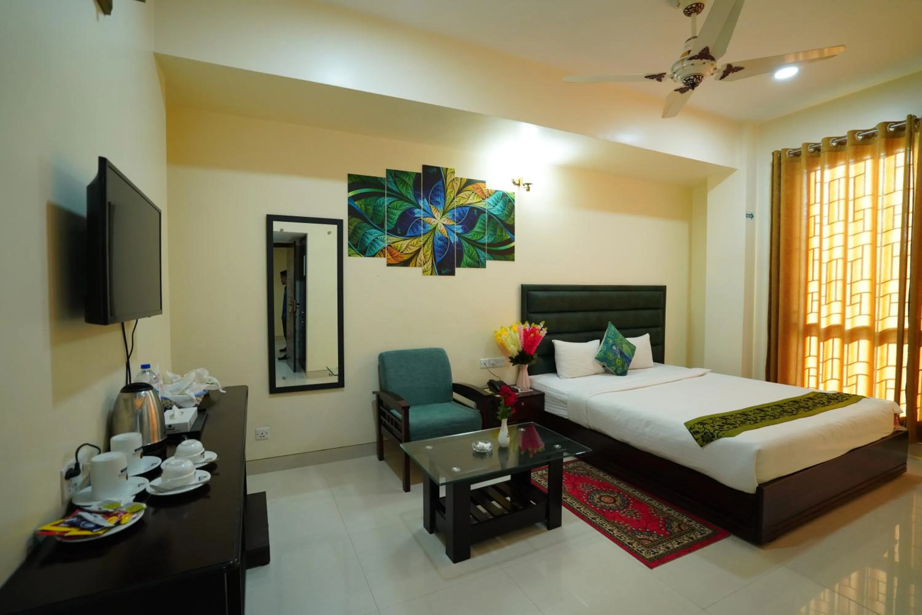 Bed in Grand Mostafa Hotel Ababil