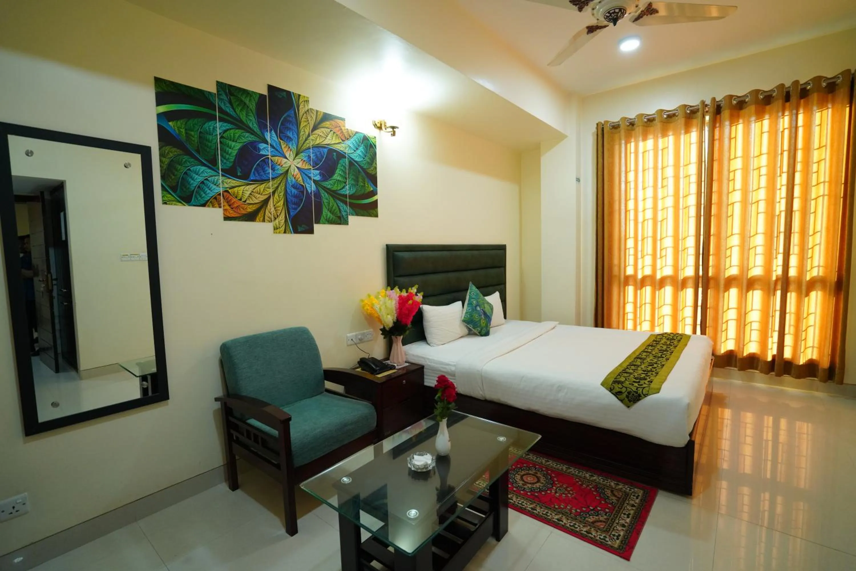 Bed in Grand Mostafa Hotel Ababil