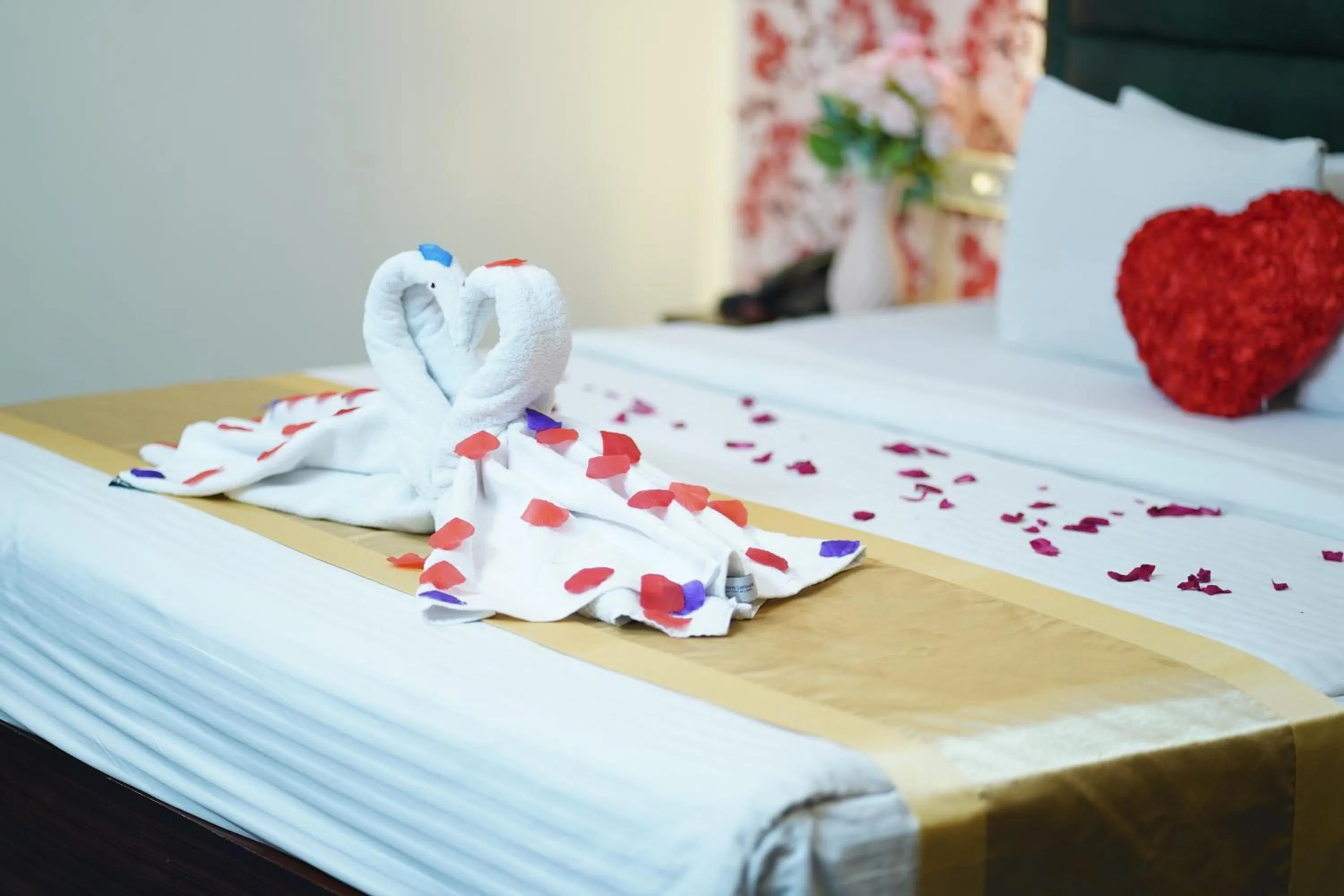 Bed in Grand Mostafa Hotel Ababil