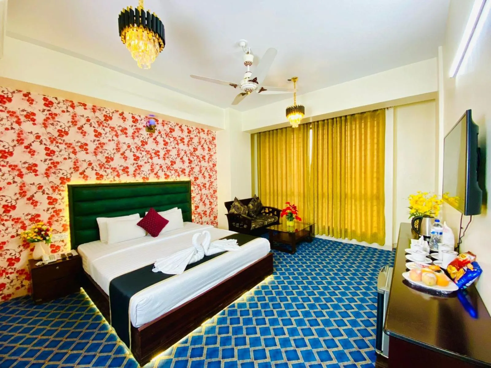 Bed in Grand Mostafa Hotel Ababil