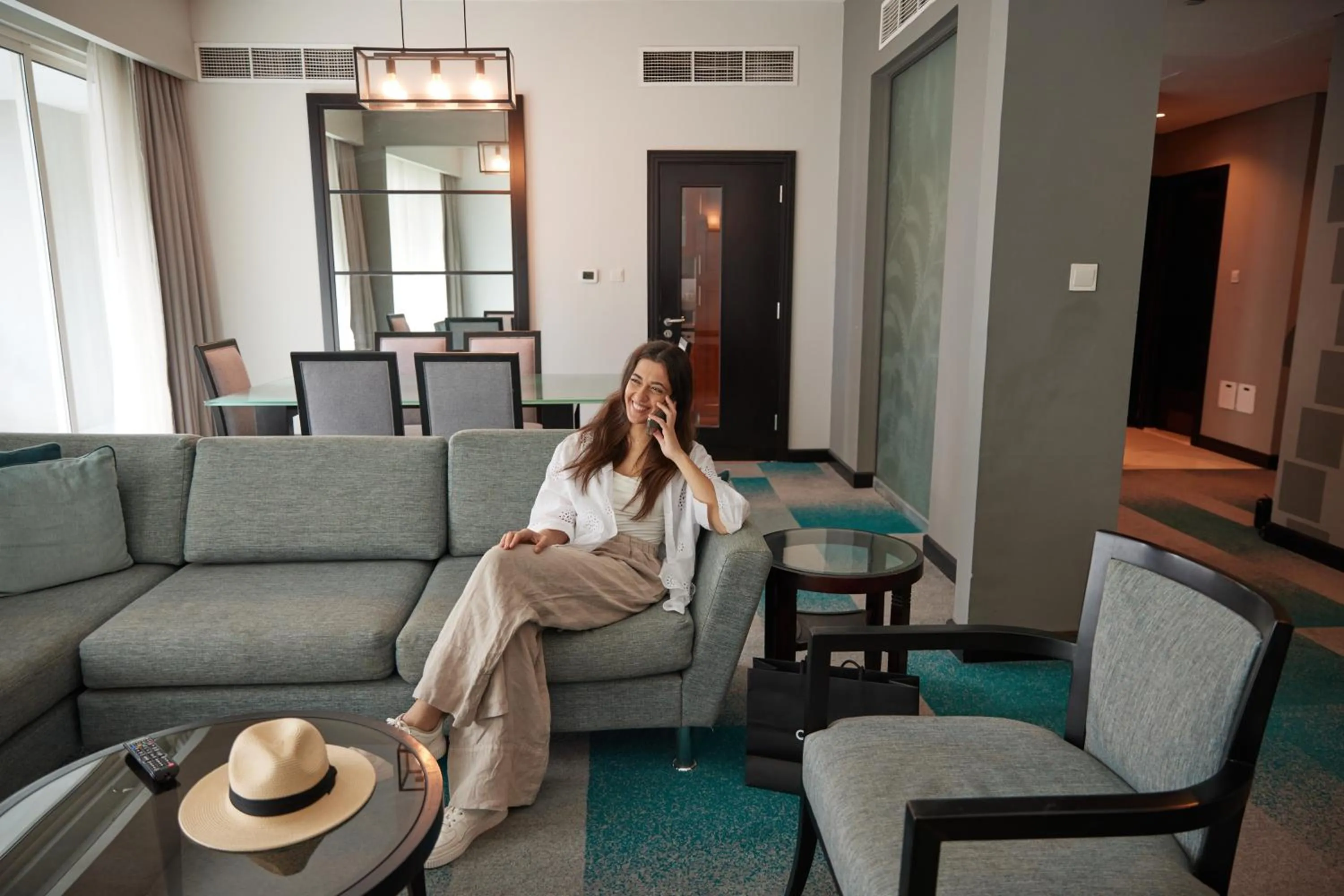 Living room in Flora Creek Deluxe Hotel Apartments, Dubai