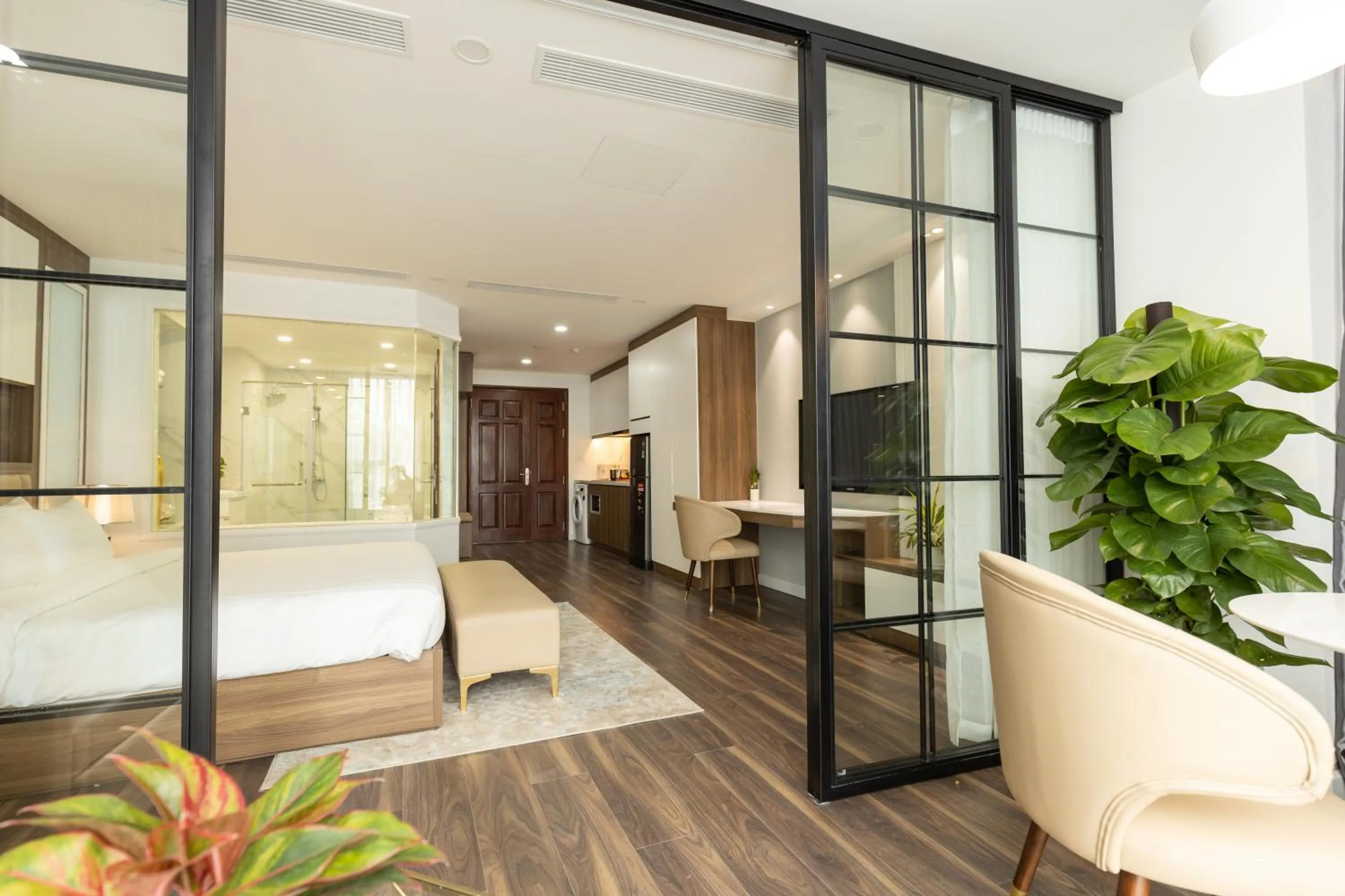 Photo of the whole room, Bed in LIVIE Hanoi Ham Long