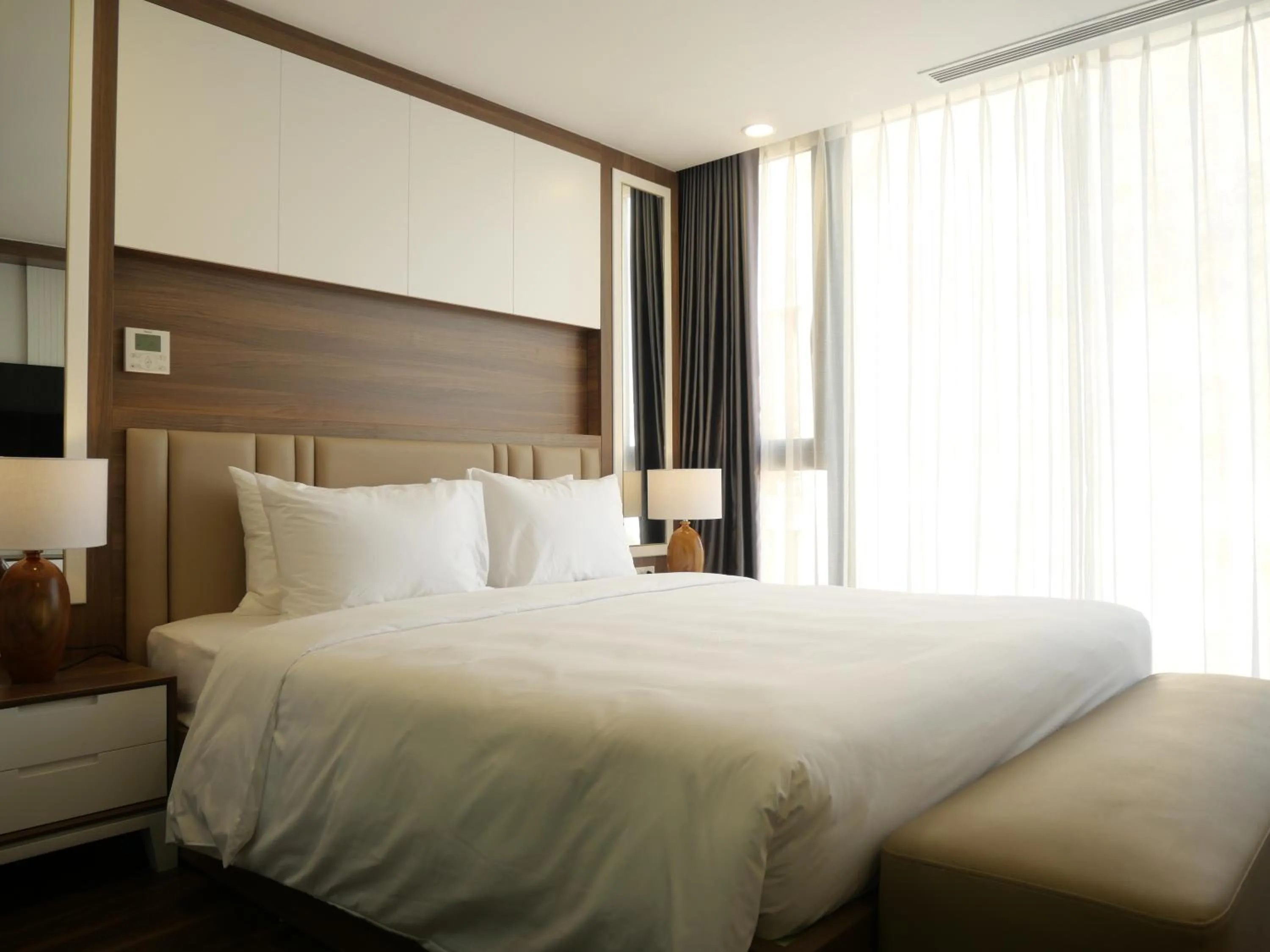 Bed in LIVIE Hanoi Ham Long