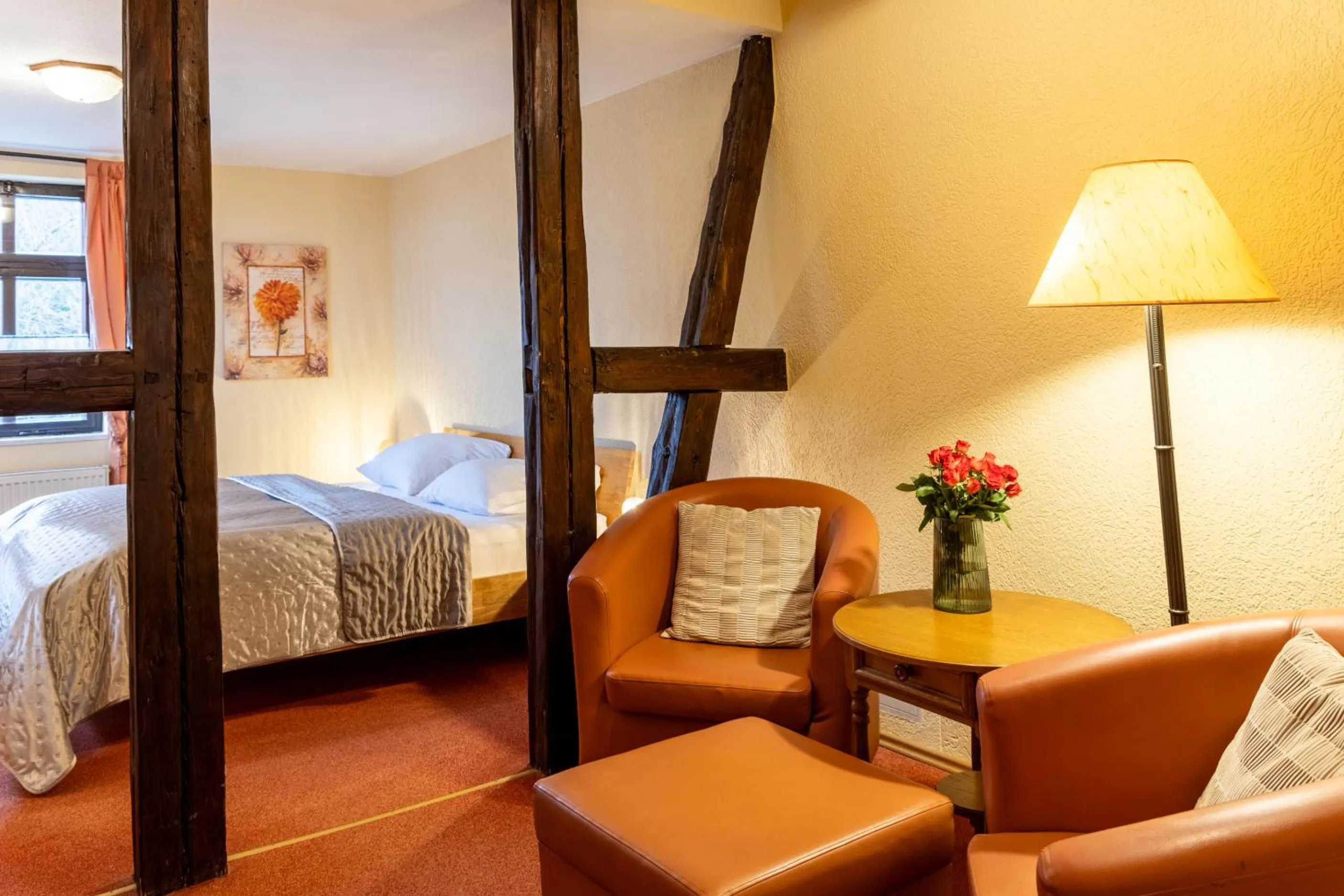 Photo of the whole room, Bed in Schlossberg-Hotel Garni