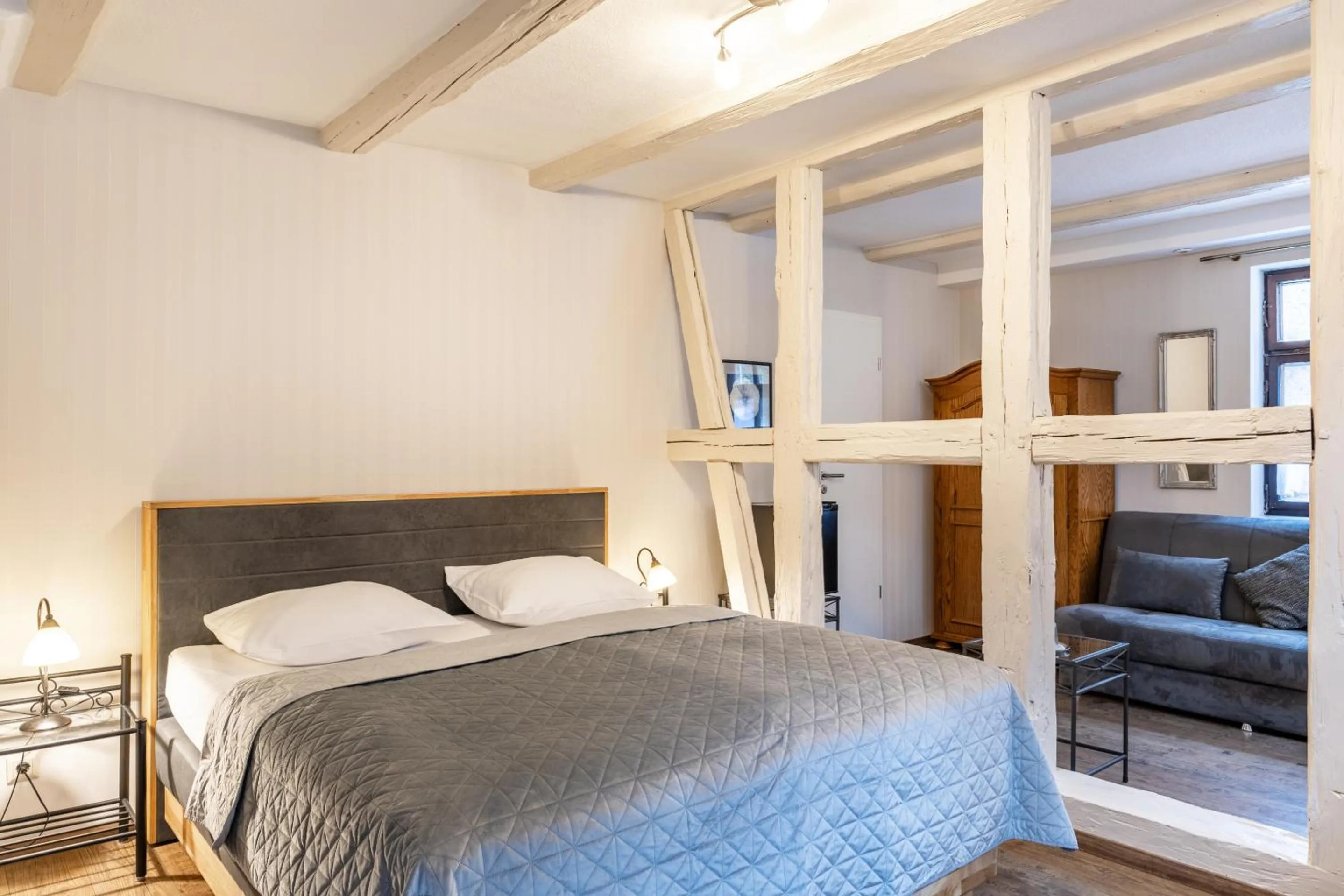 Photo of the whole room, Bed in Schlossberg-Hotel Garni