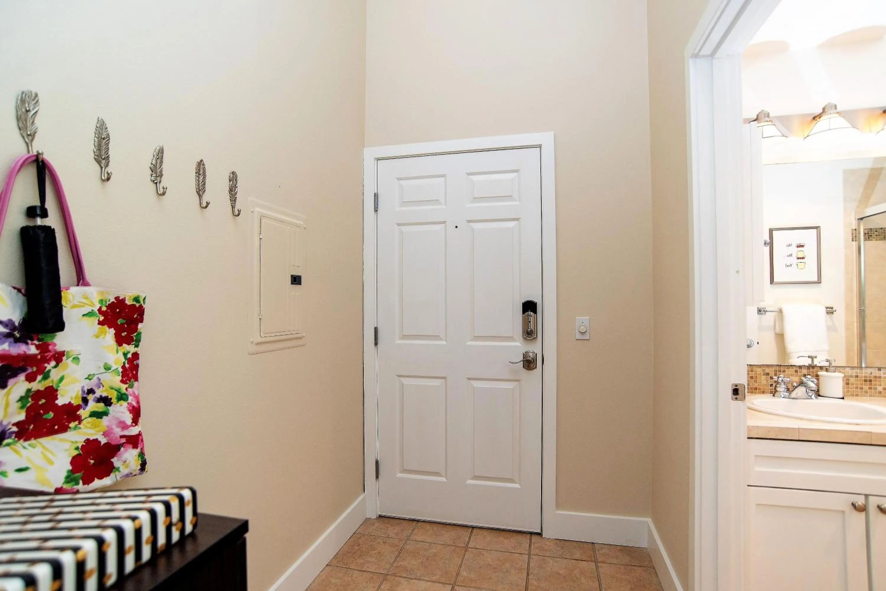 Bathroom in Top Floor Water View Oasis near Space Needle & Cruise