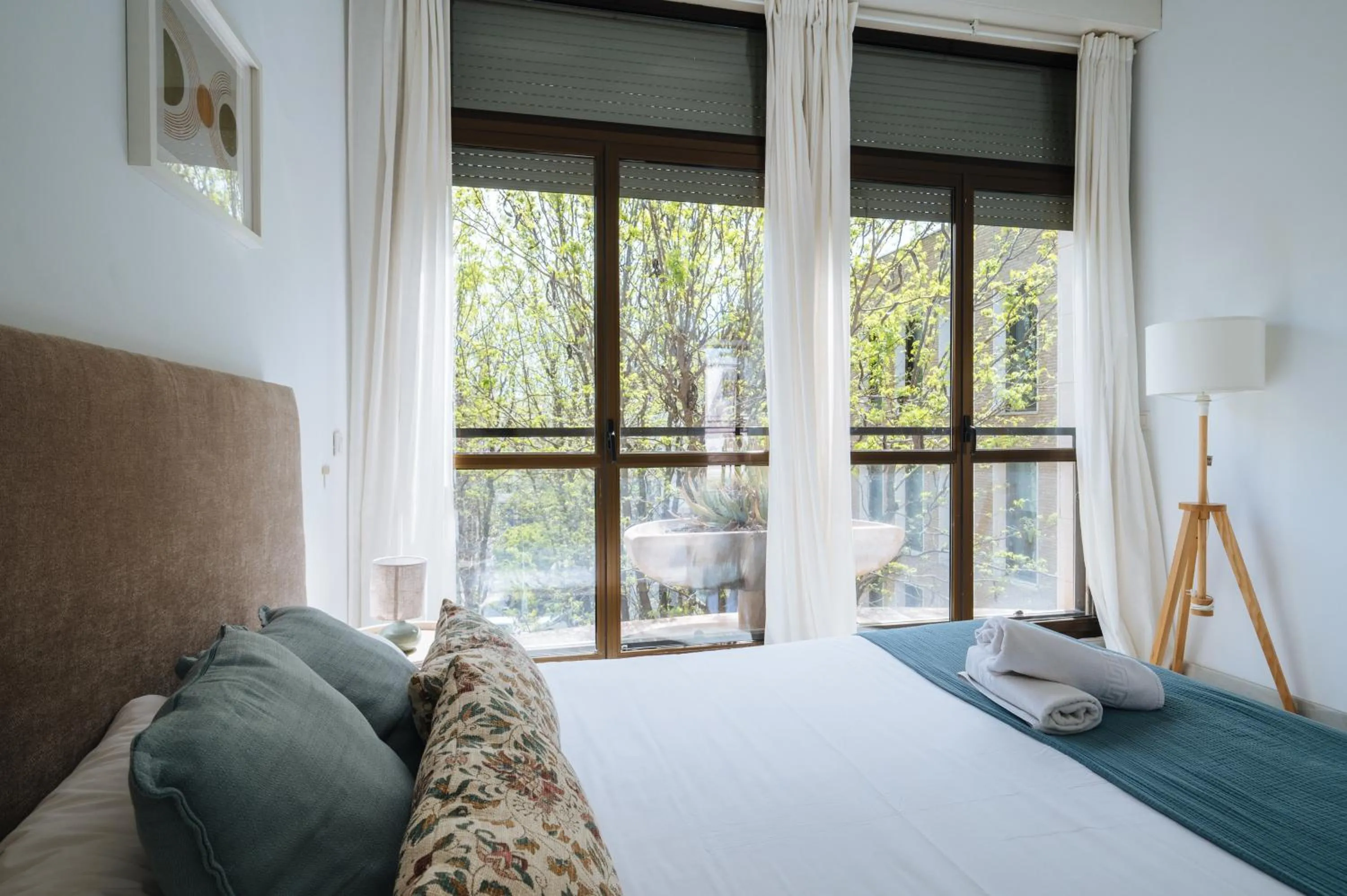 View (from property/room), Bed in Áticos Magdalena