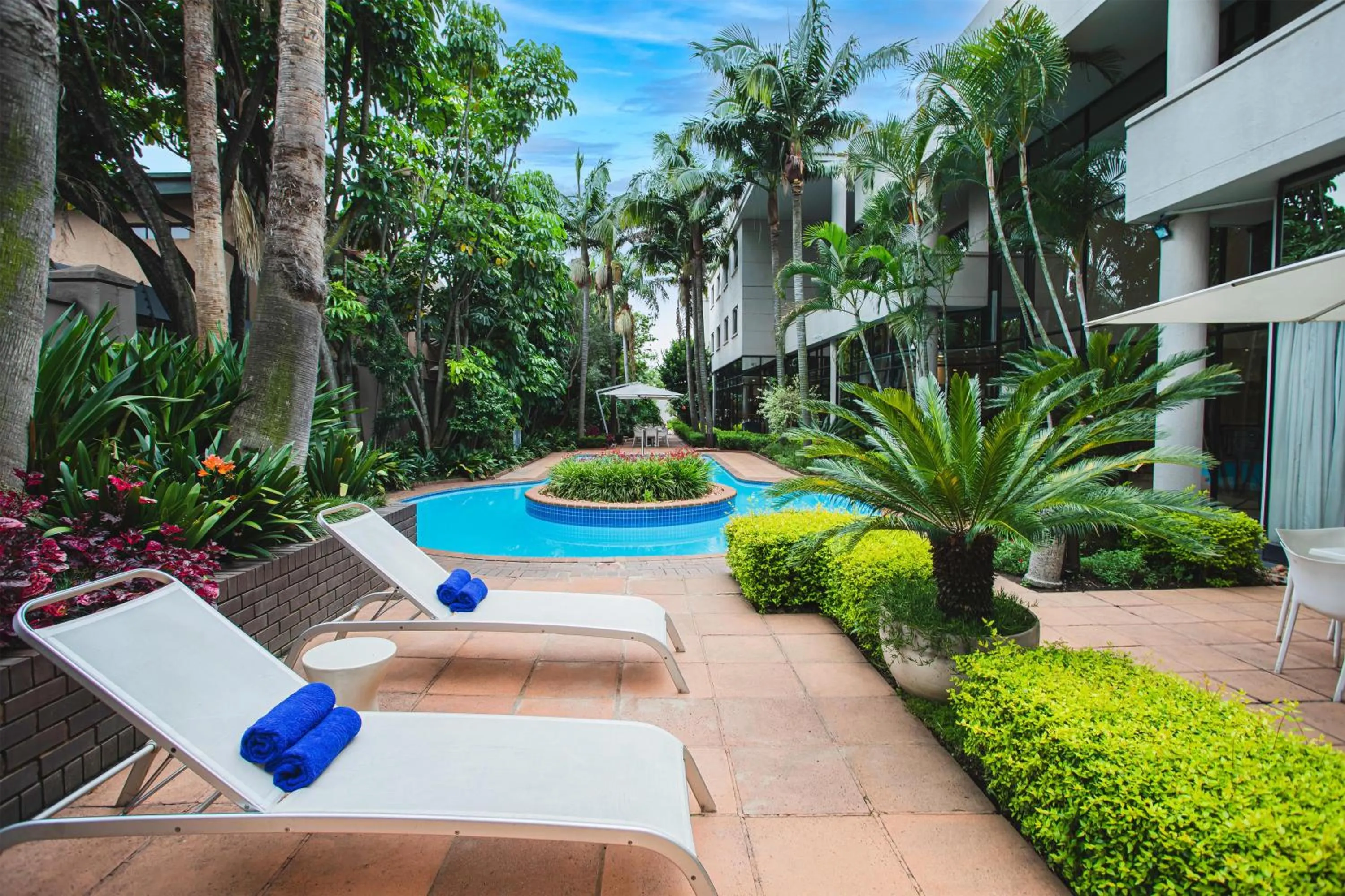 Pool view in Garden Court Hatfield