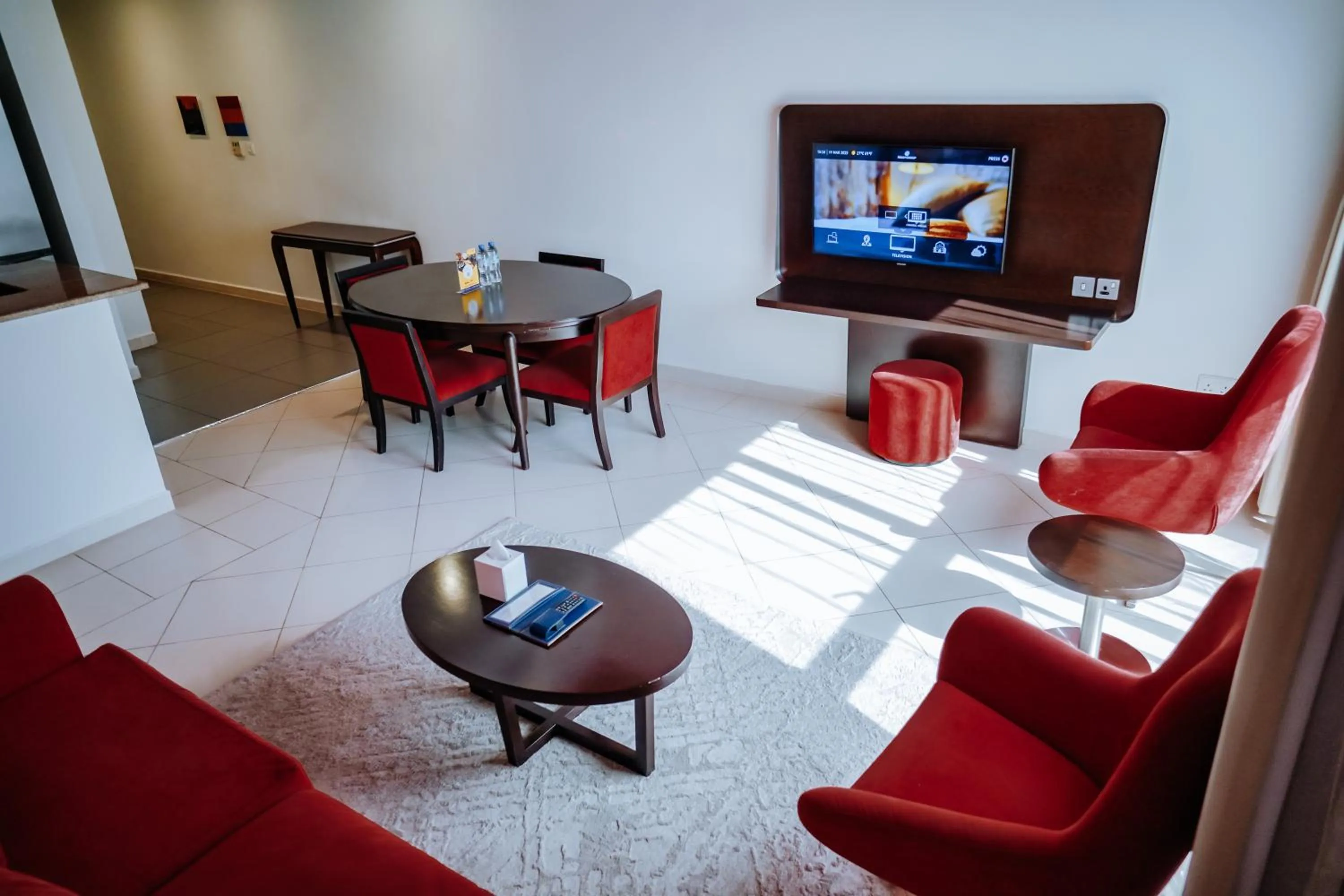 Living room in MENA ApartHotel Albarsha At The Mall