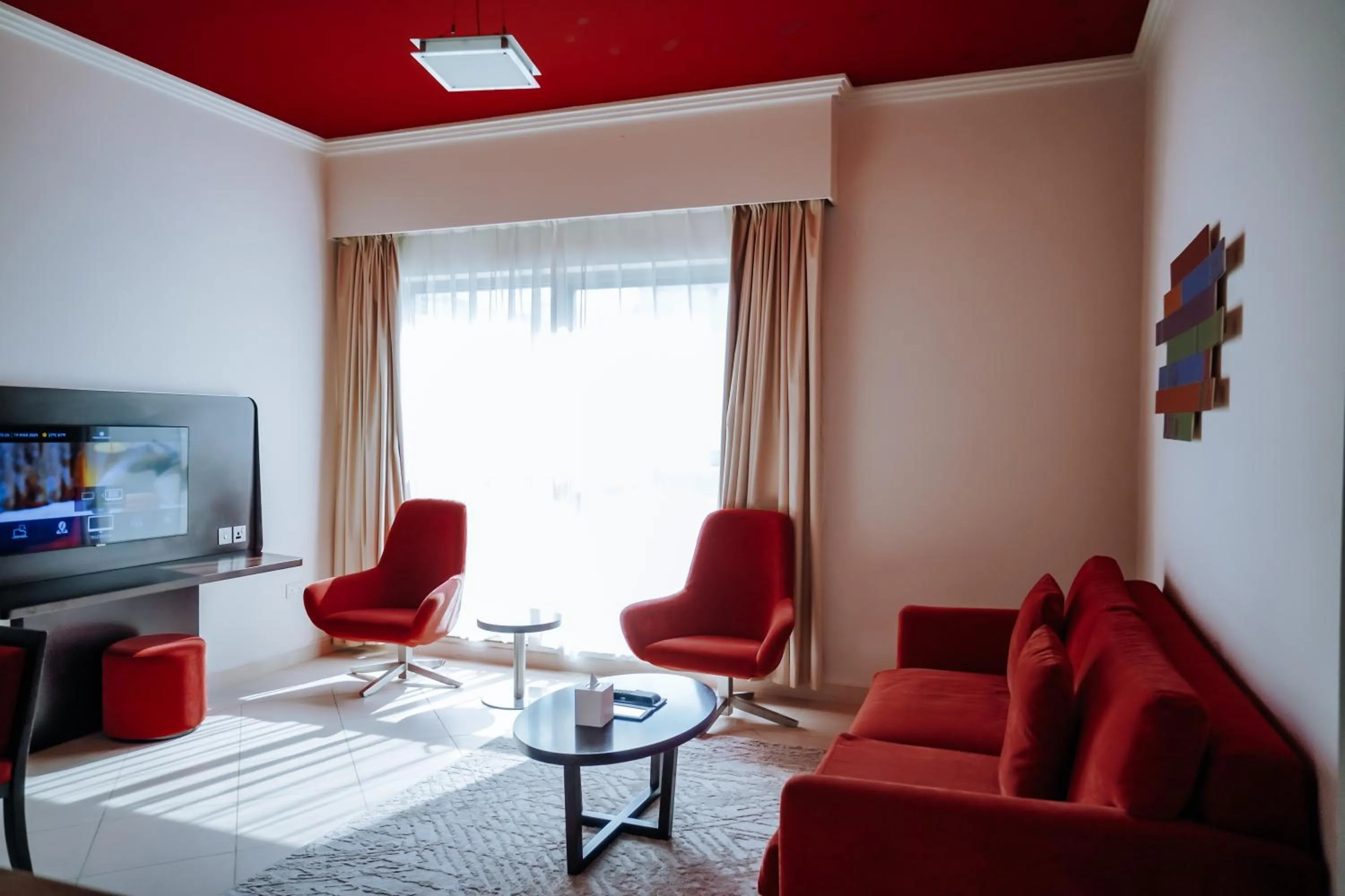 Living room in MENA ApartHotel Albarsha At The Mall