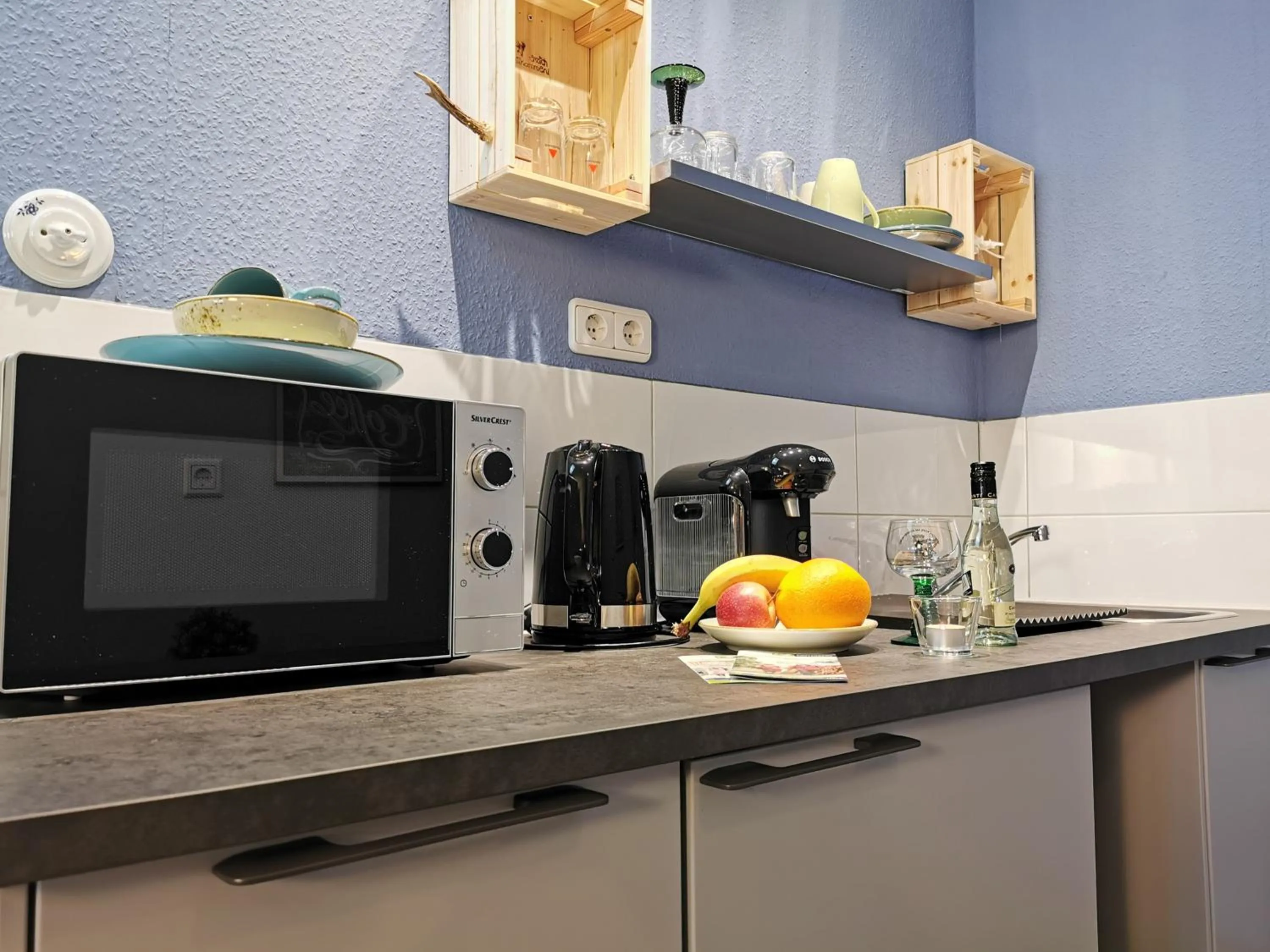 Kitchen or kitchenette in Hotel am Kurpark